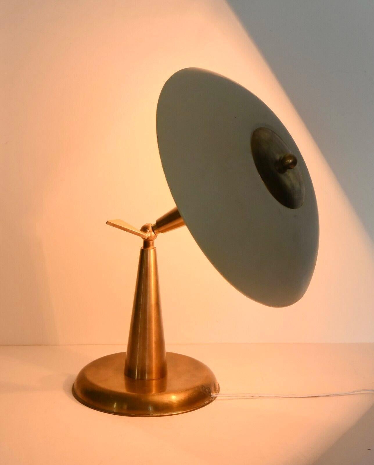 Enameled 1950's Italian Articulating Desk Lamp