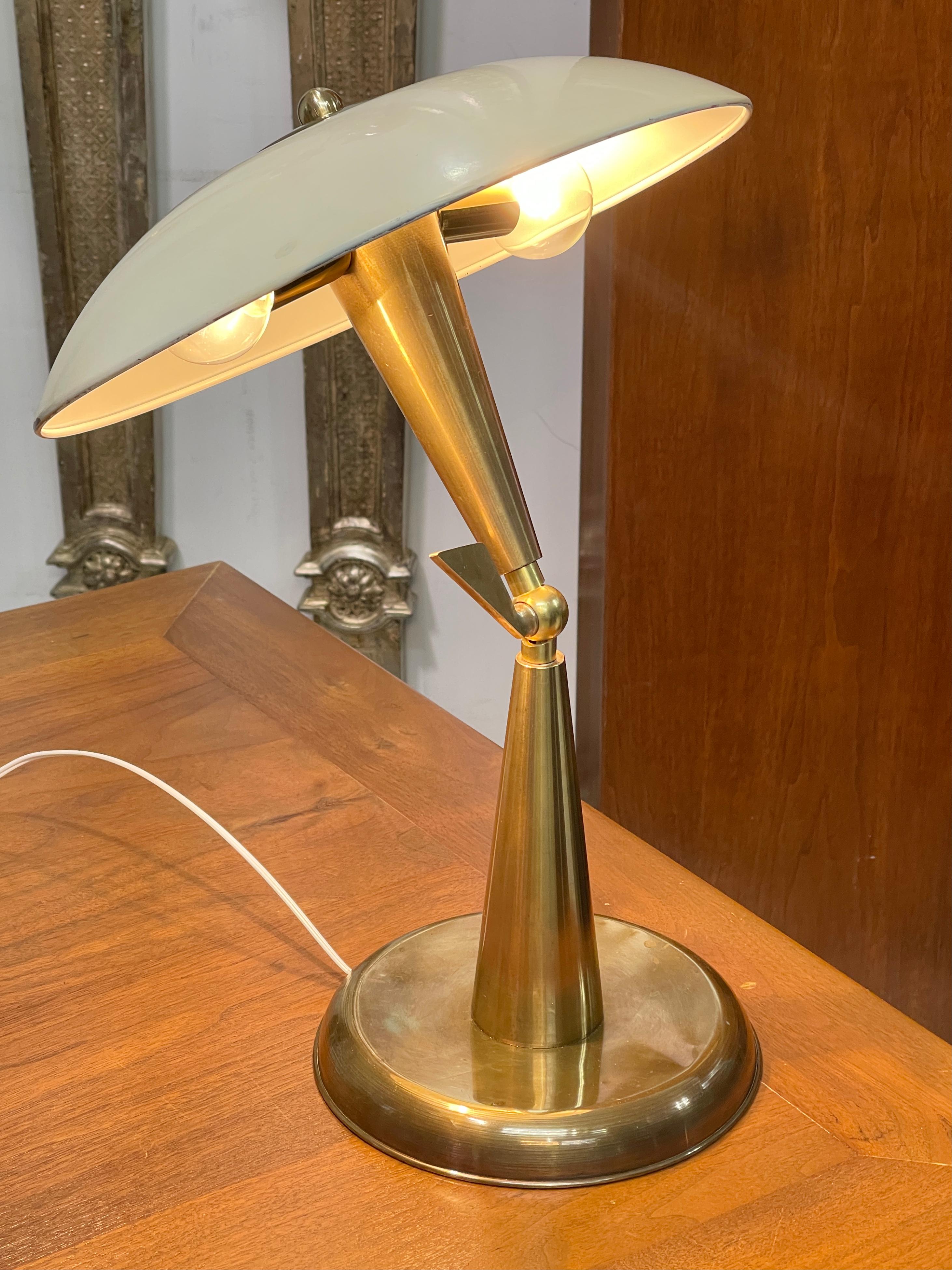 Brass 1950's Italian Articulating Desk Lamp