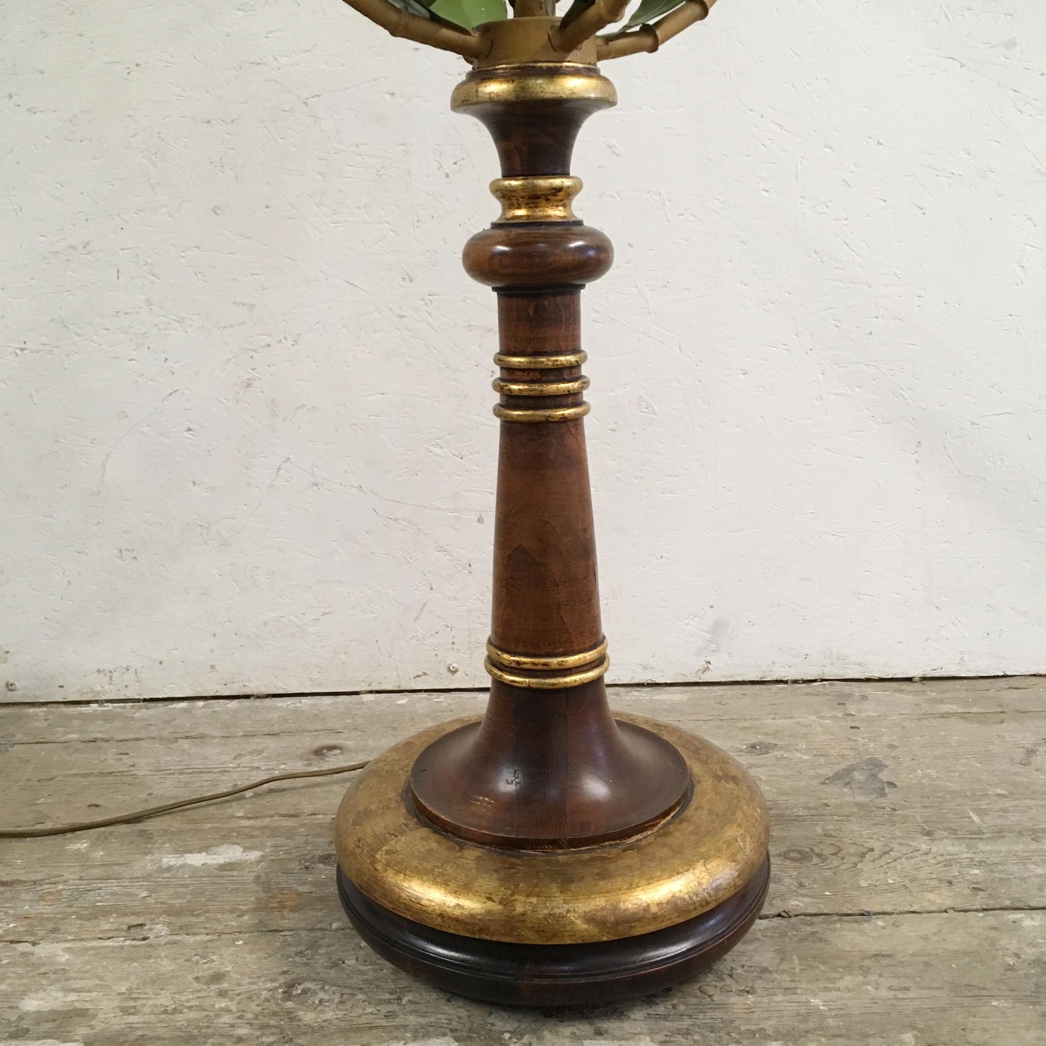 1950s Italian Bamboo Palm Tree Floor Lamp 10