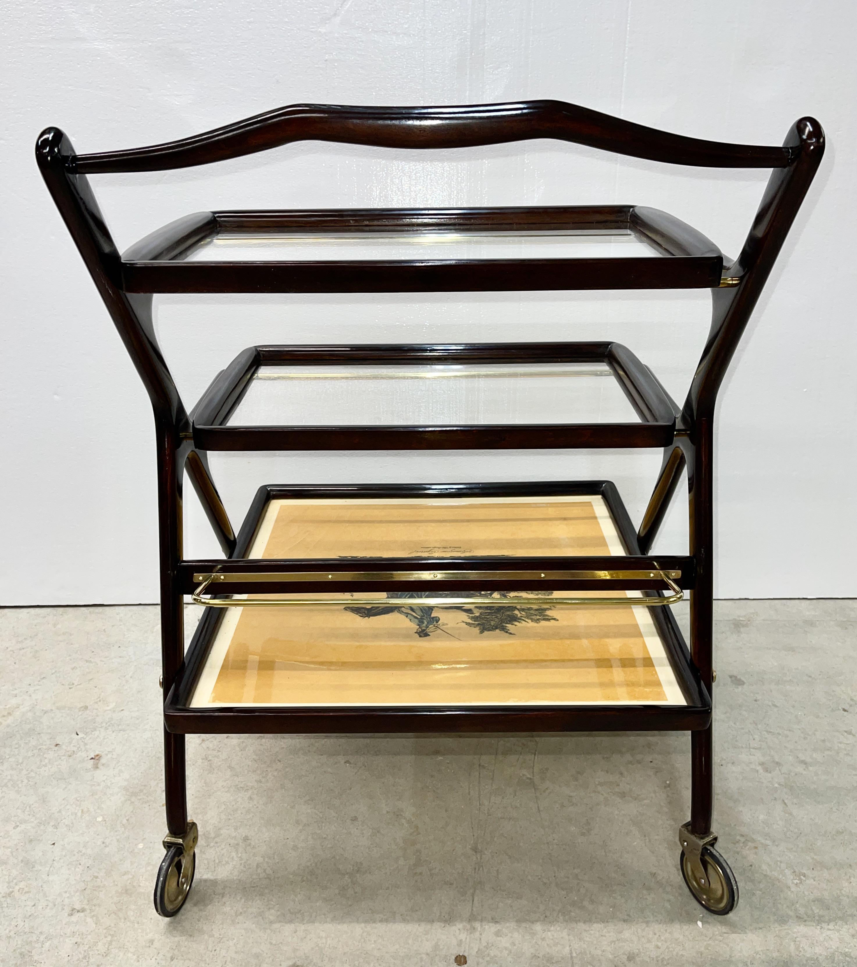 1950's Italian Bar Cart by Cesare Lacca for Cassina For Sale 6