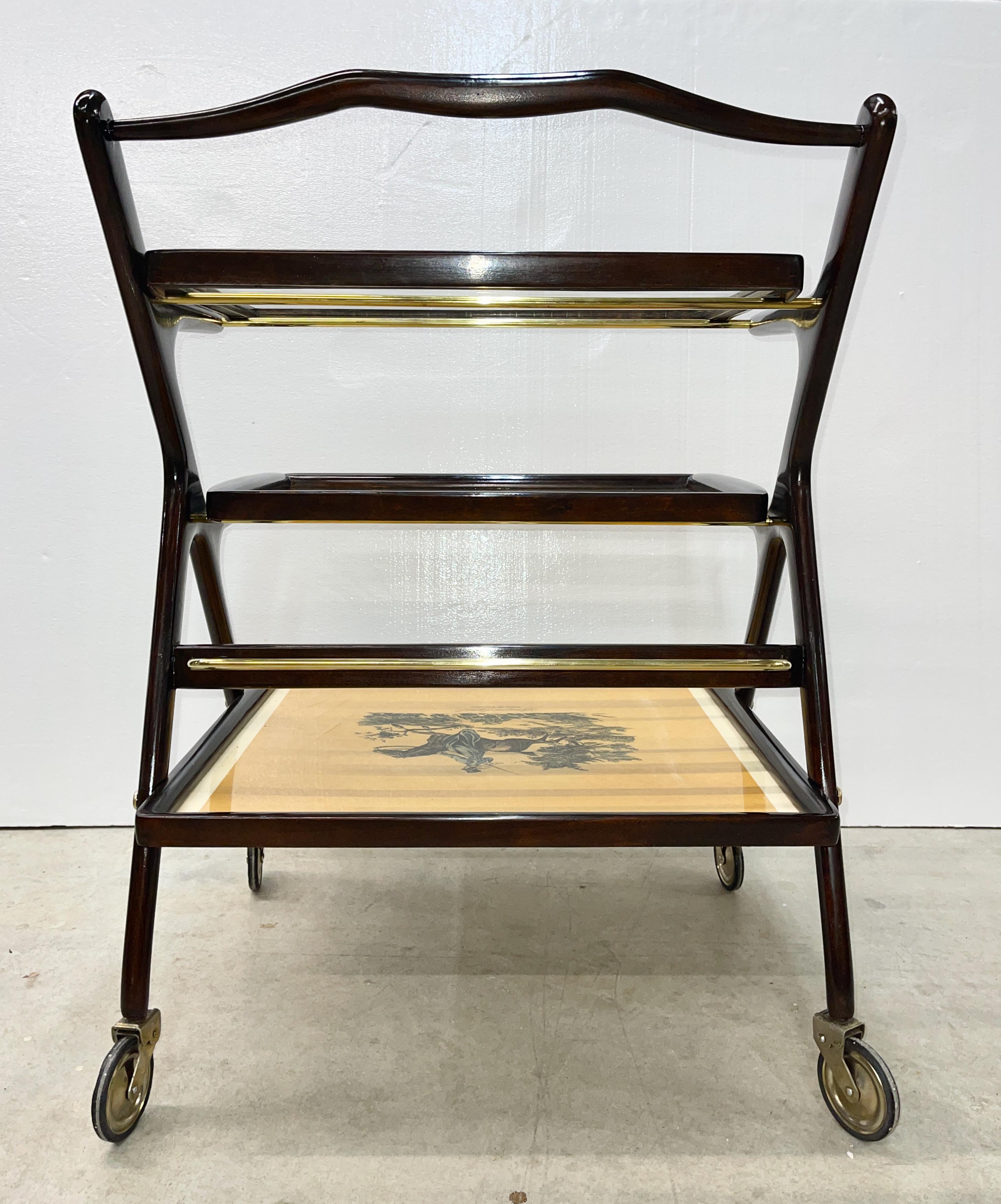 1950's Italian Bar Cart by Cesare Lacca for Cassina For Sale 7