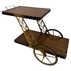 Italienischer Barwagen aus den 1950er Jahren mit skulpturalen Details