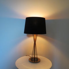 1950s Italian Black and Brass Diablo Table Lamp