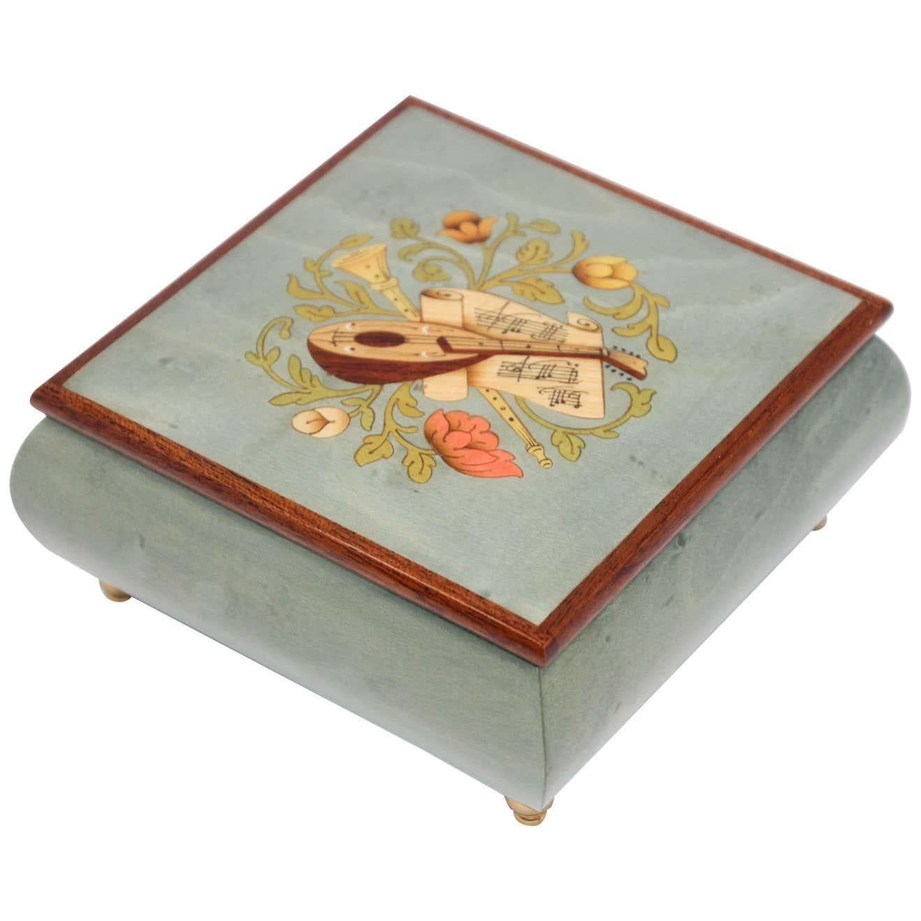 1950s, Italian Blue Jewelry Music Box 5