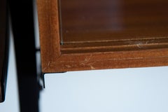 1950s Italian Bookcase with Wood, Brass and Metal finsh with Adjustable Shelves