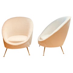 1950's Italian Boucle Cocktail Chairs