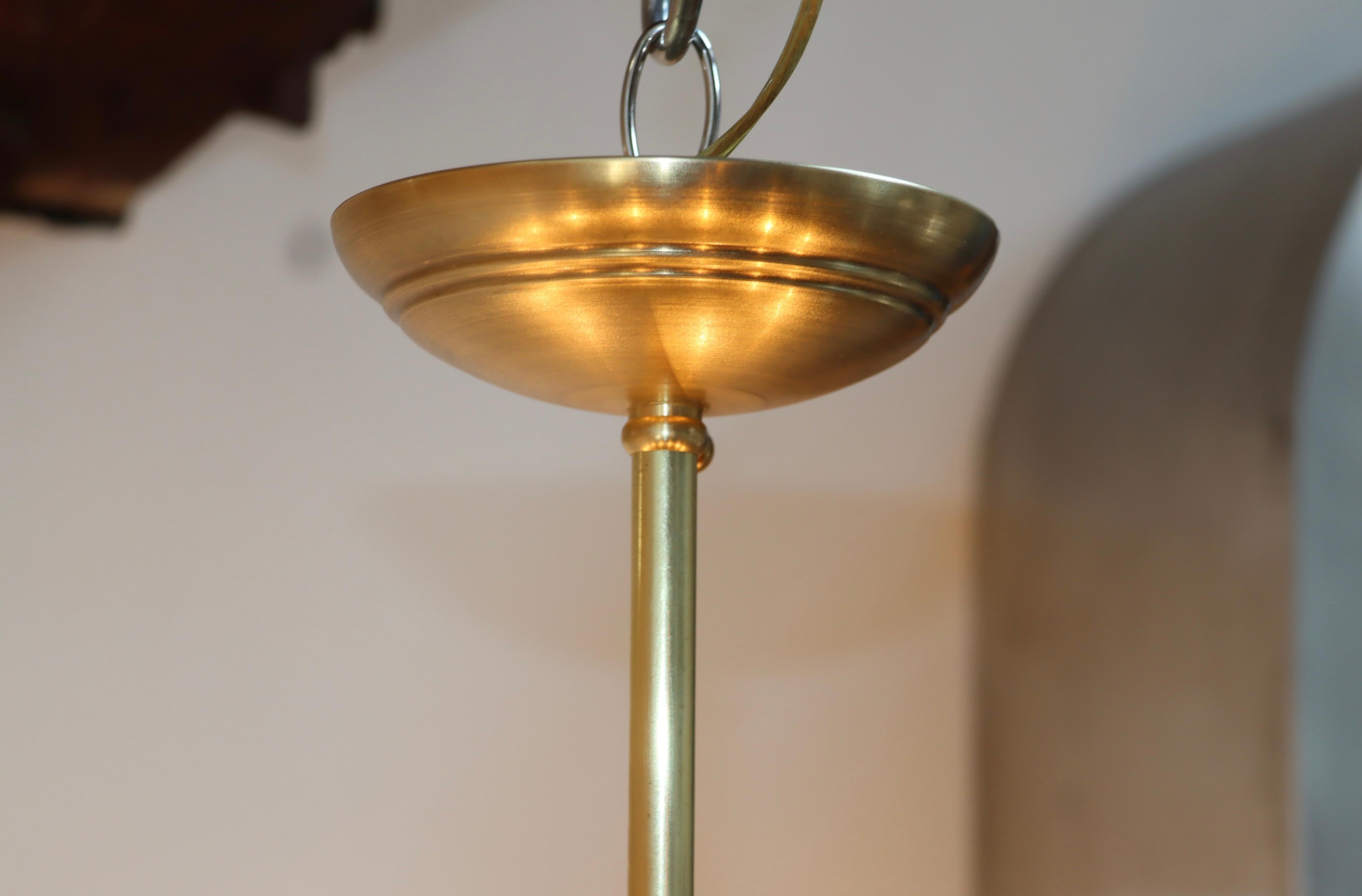 1950s Italian Brass 10 Arm Chandelier in the Style of Gio Ponti For Sale 8