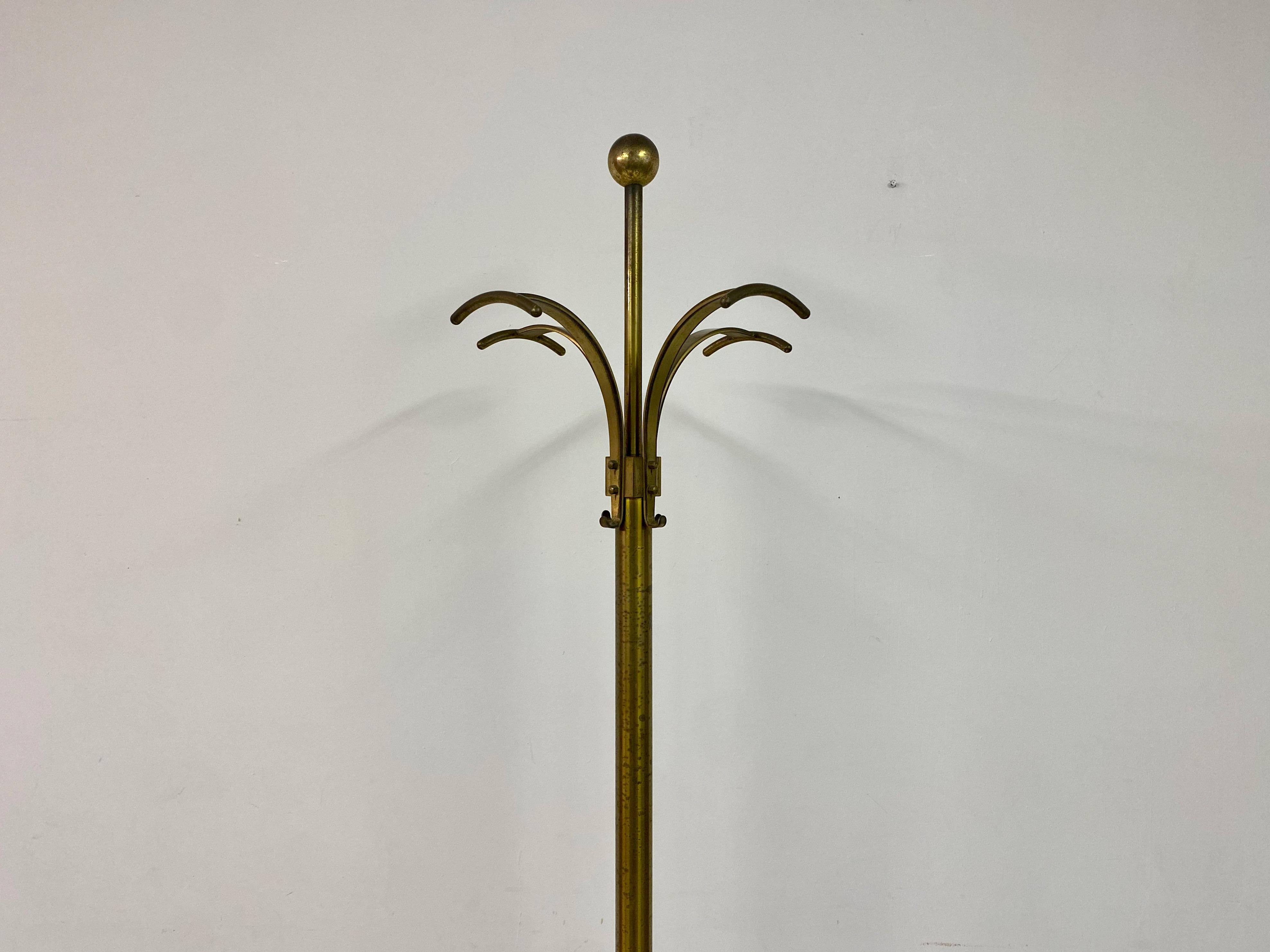1950s Italian Brass and Marble Coat Stand 6