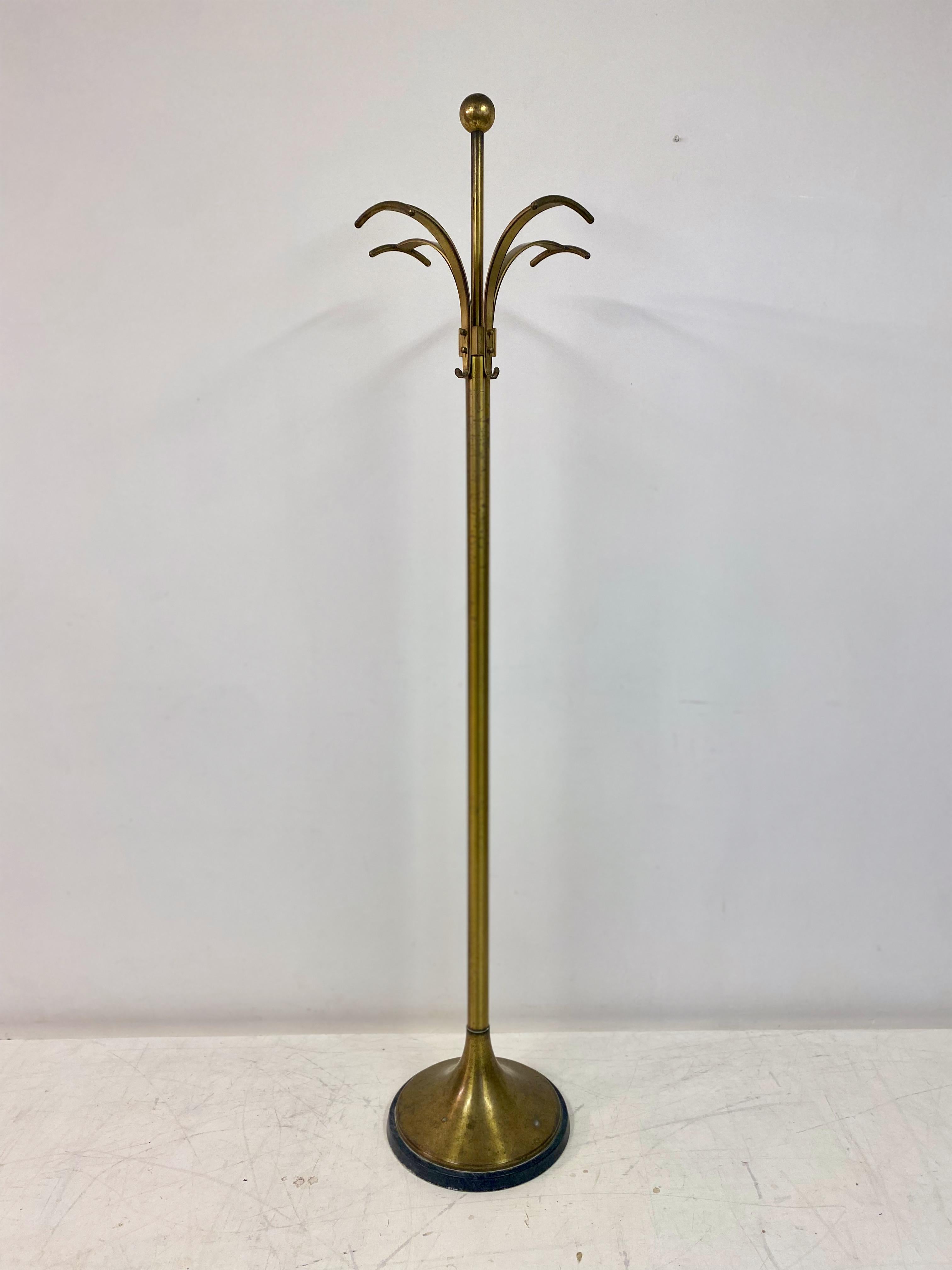 1950s Italian Brass and Marble Coat Stand 7
