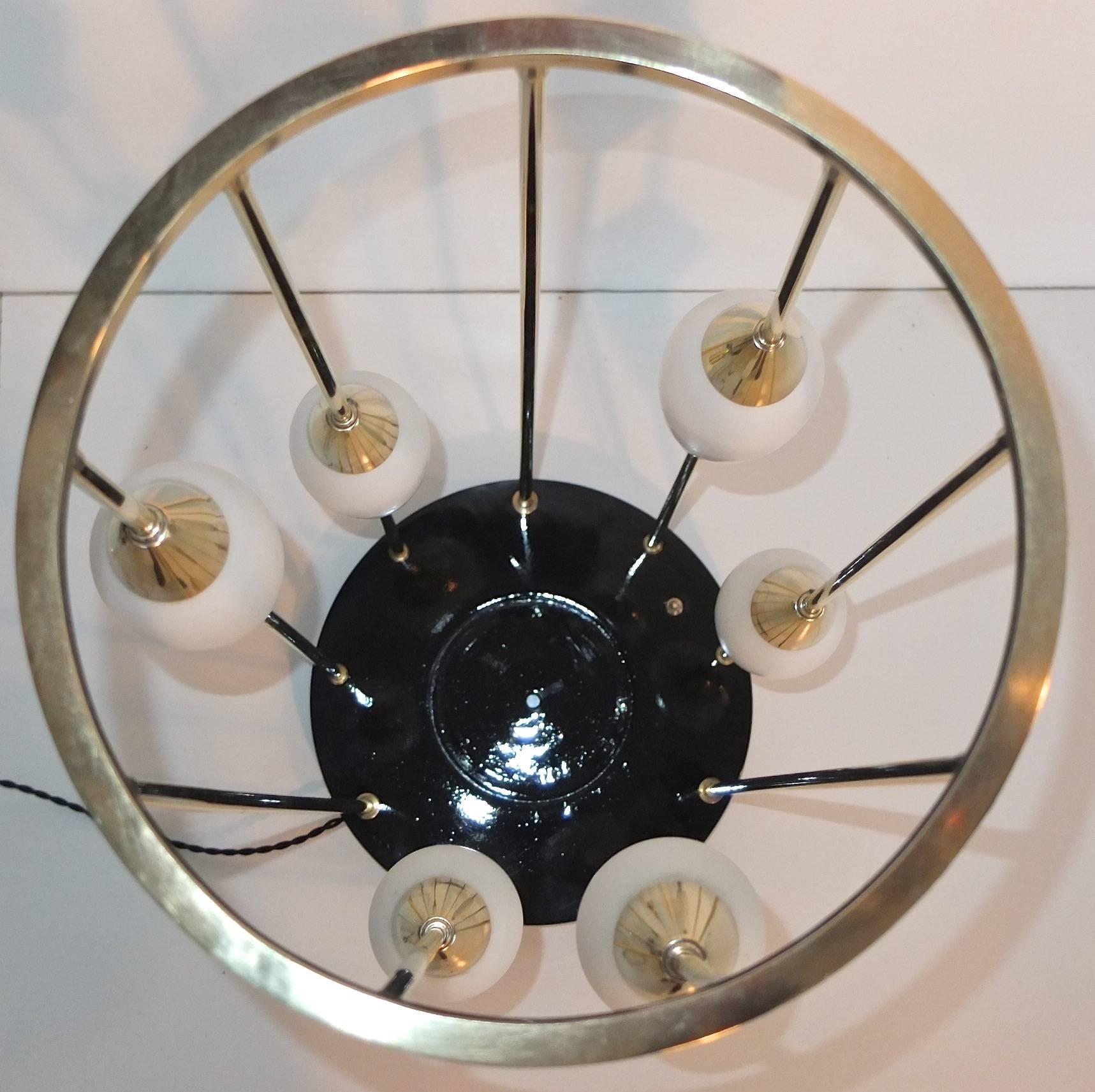 1950er Jahre Italienisch Messing Käfig Lampe Sockel Stand (Moderne der Mitte des Jahrhunderts) im Angebot