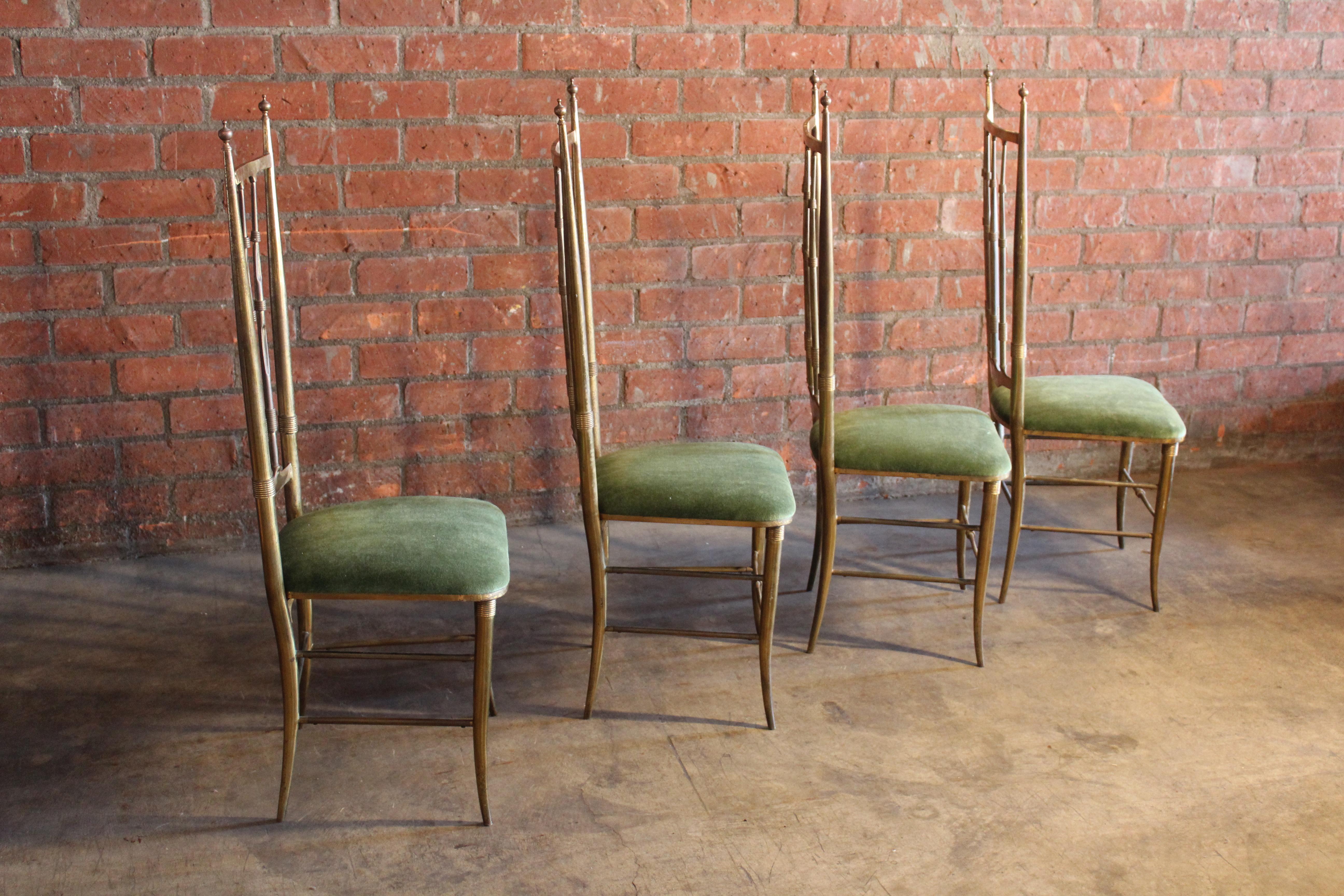 1950s, Italian Brass Chiavari Chairs, Sold Individually For Sale 6