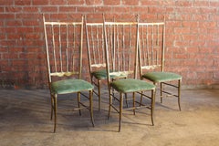 1950er Jahre, italienische Chiavari-Stühle aus Messing, einzeln verkauft