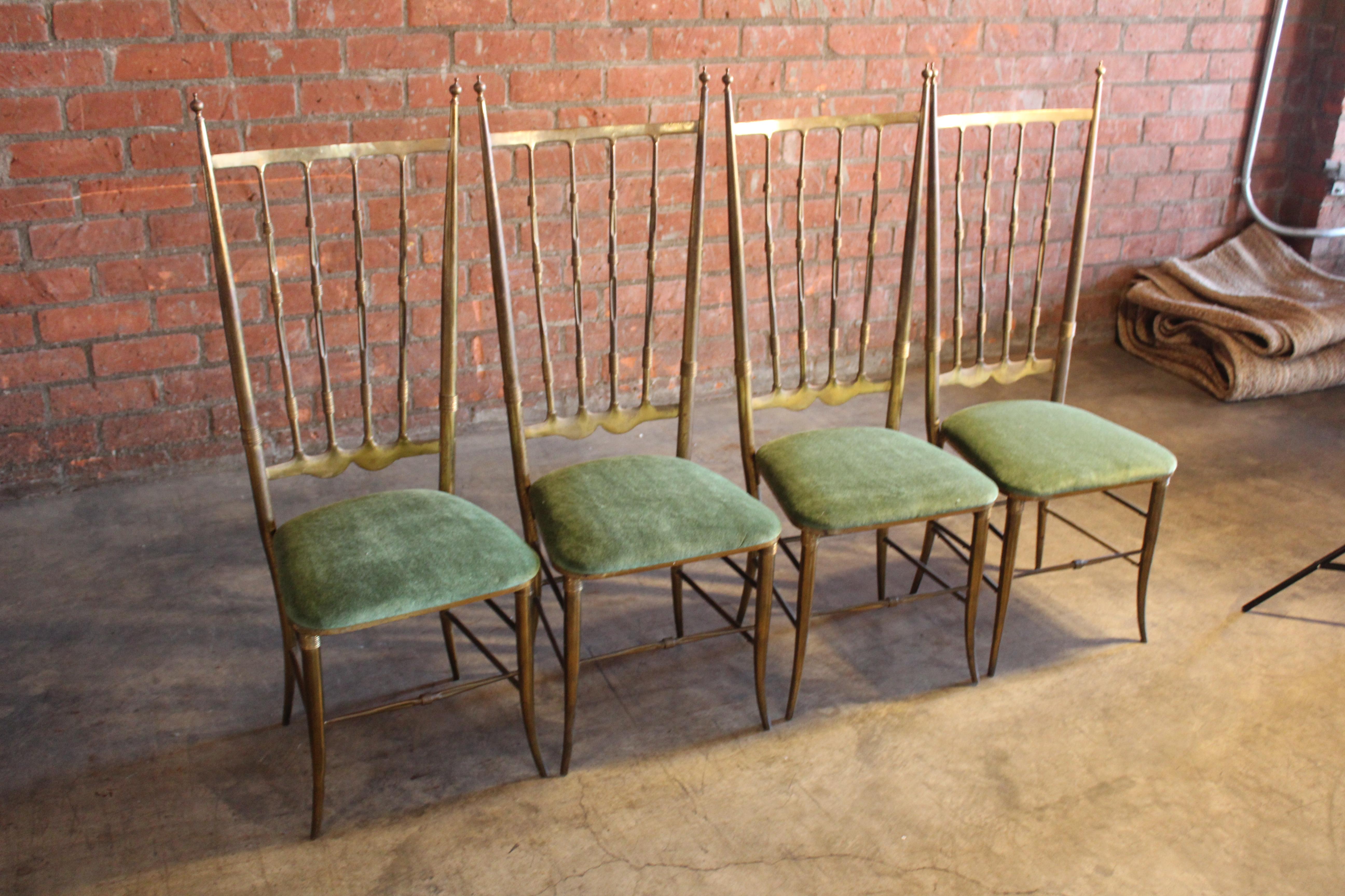 1950s, Italian Brass Chiavari Chairs, Sold Individually For Sale 3