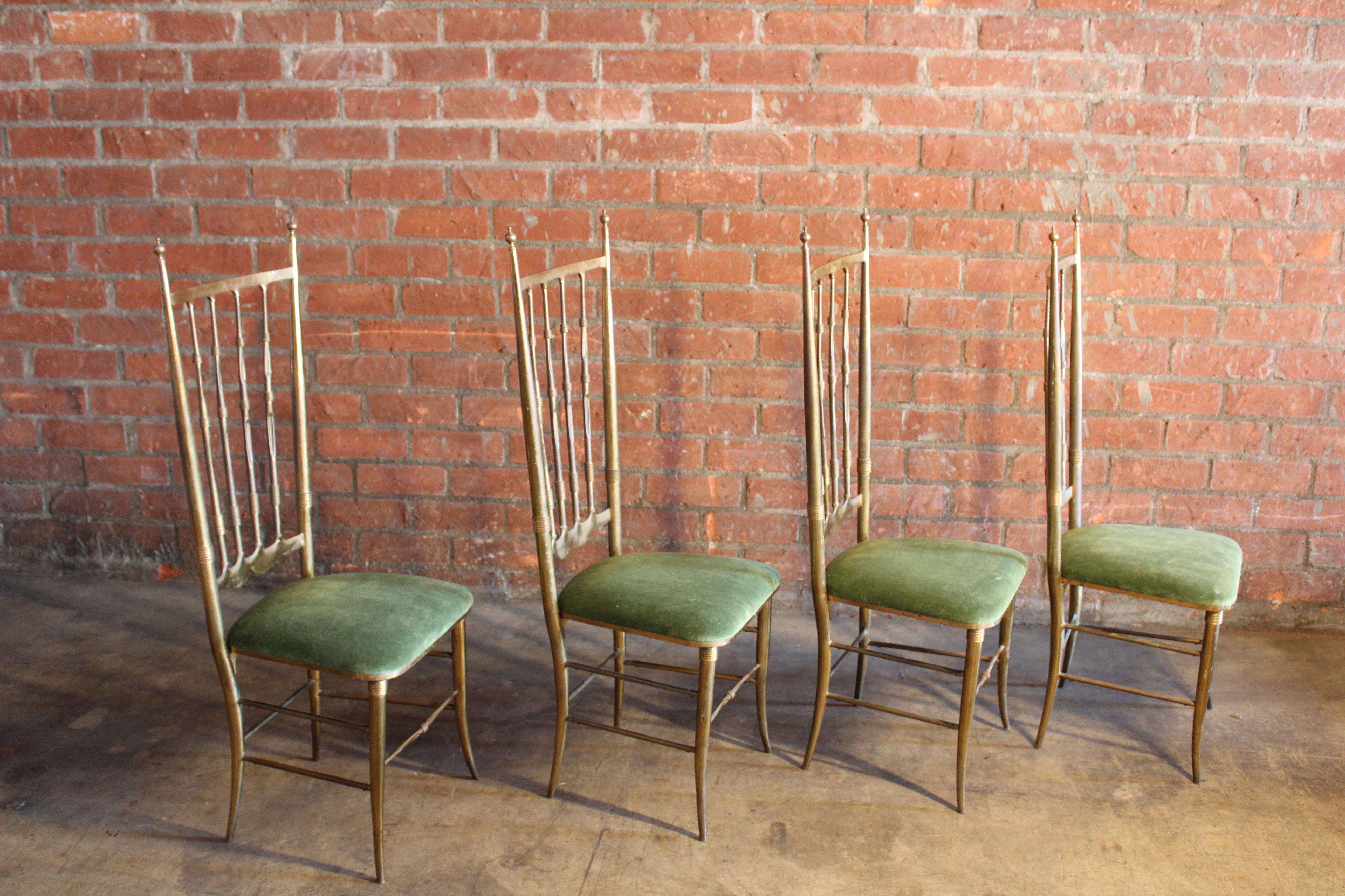 1950s, Italian Brass Chiavari Chairs, Sold Individually For Sale 5