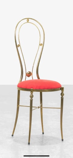 1950’s Italian Brass Chiavari Vanity Chair