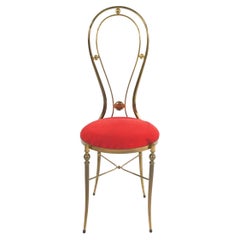 1950’s Italian Brass Chiavari Vanity Chair