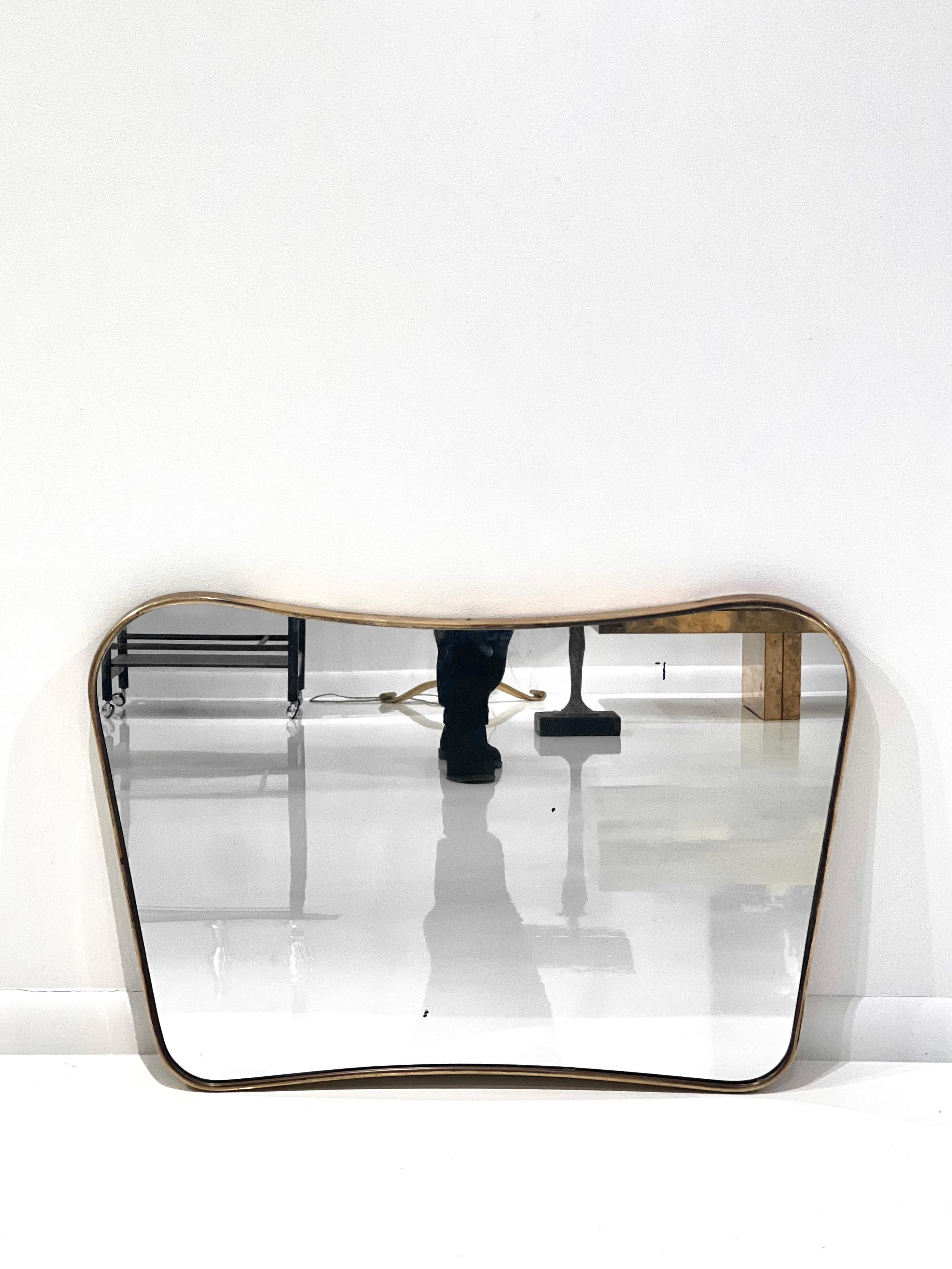 1950's Italian Brass Frame Mirror 5