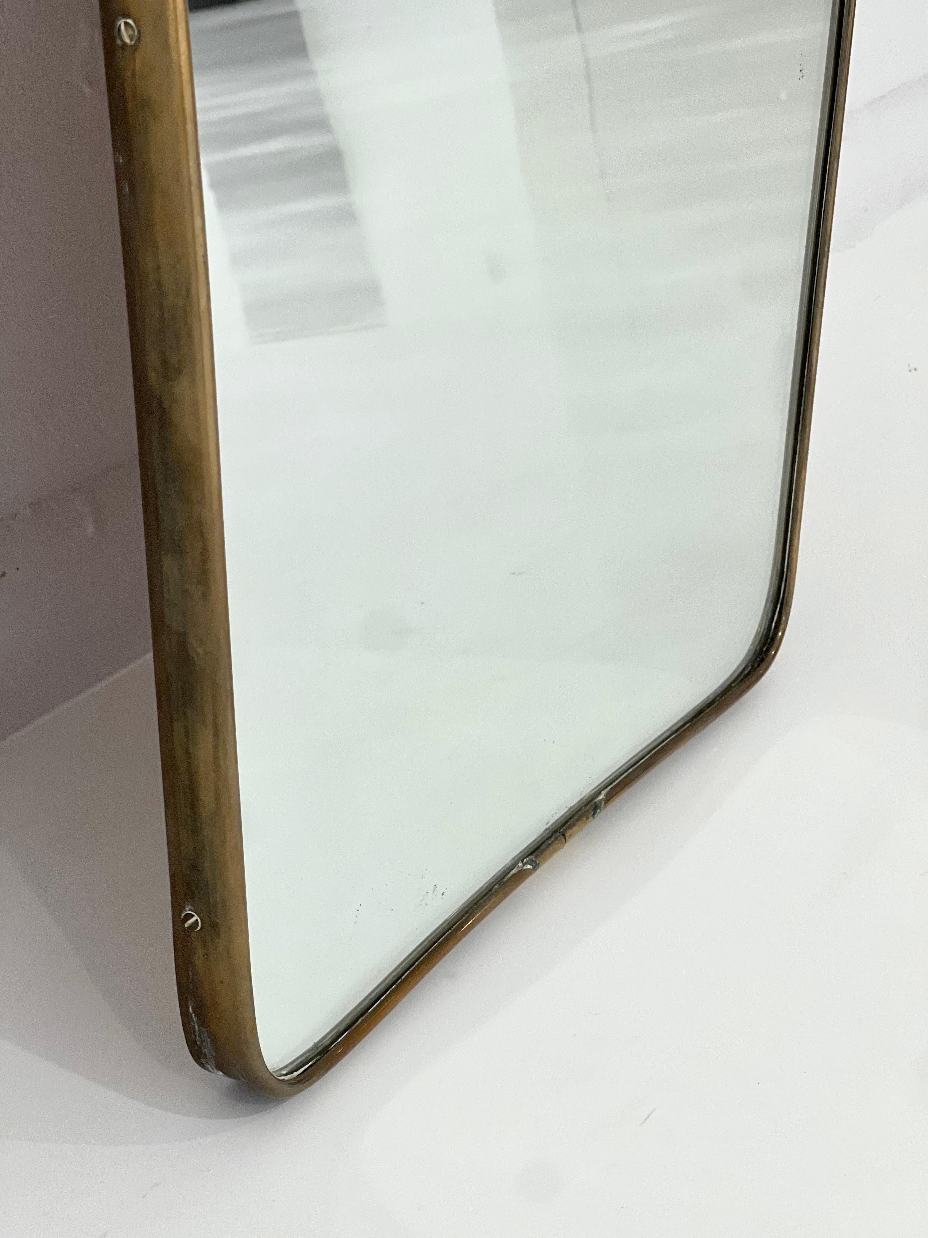 1950's Italian Brass Frame Mirror 5