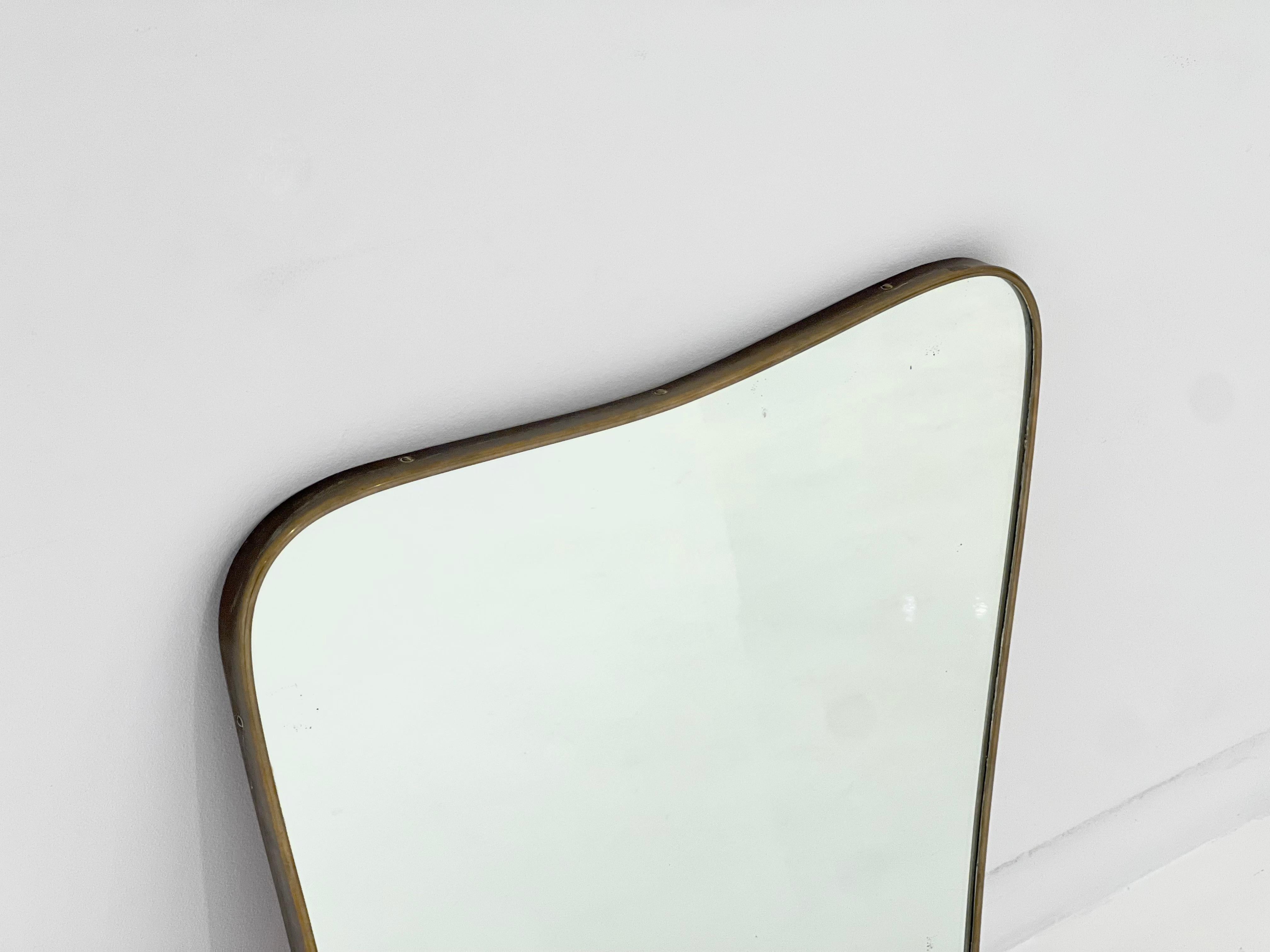 1950's Italian Brass Frame Mirror 6
