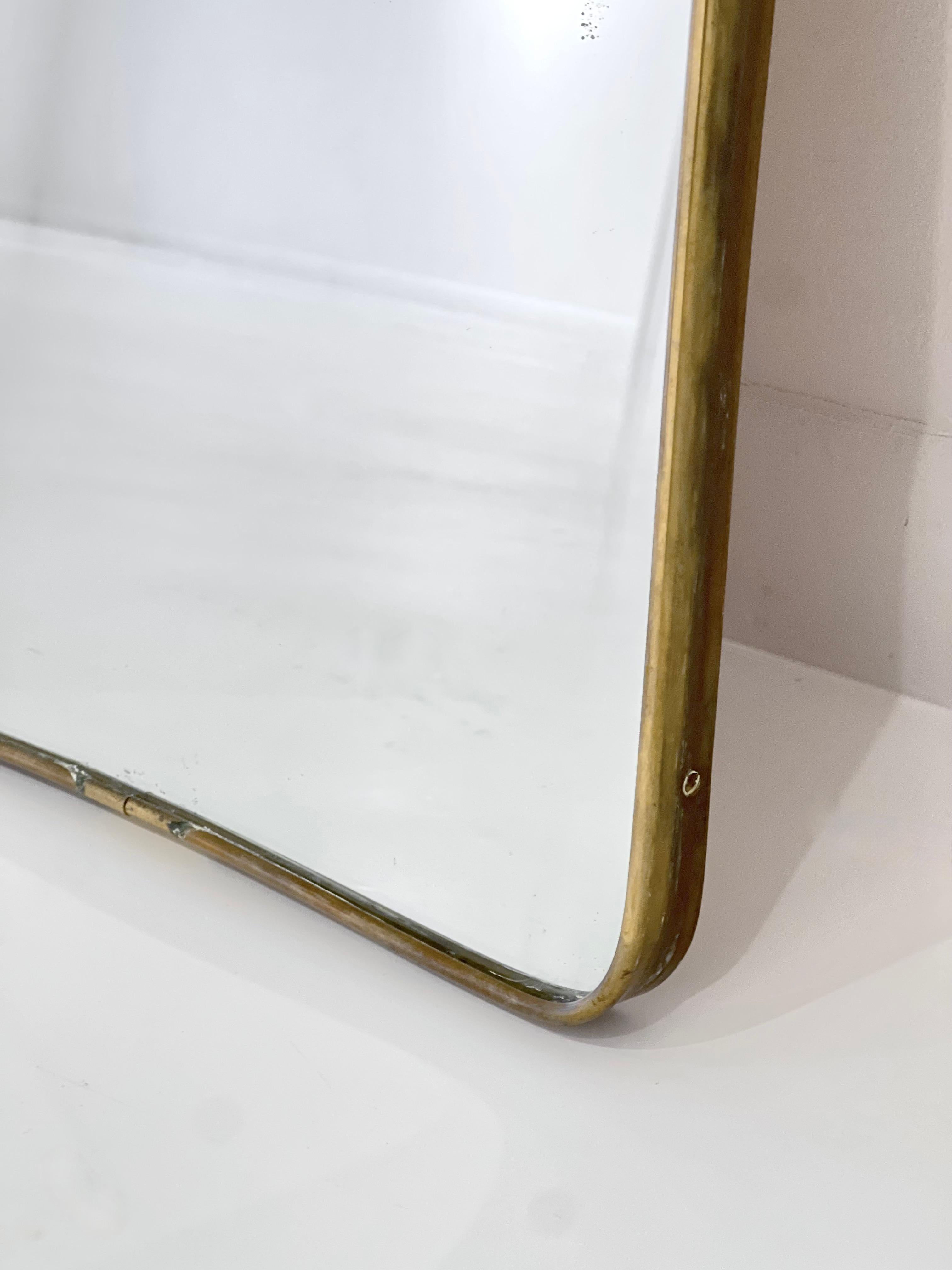 1950's Italian Brass Frame Mirror 2