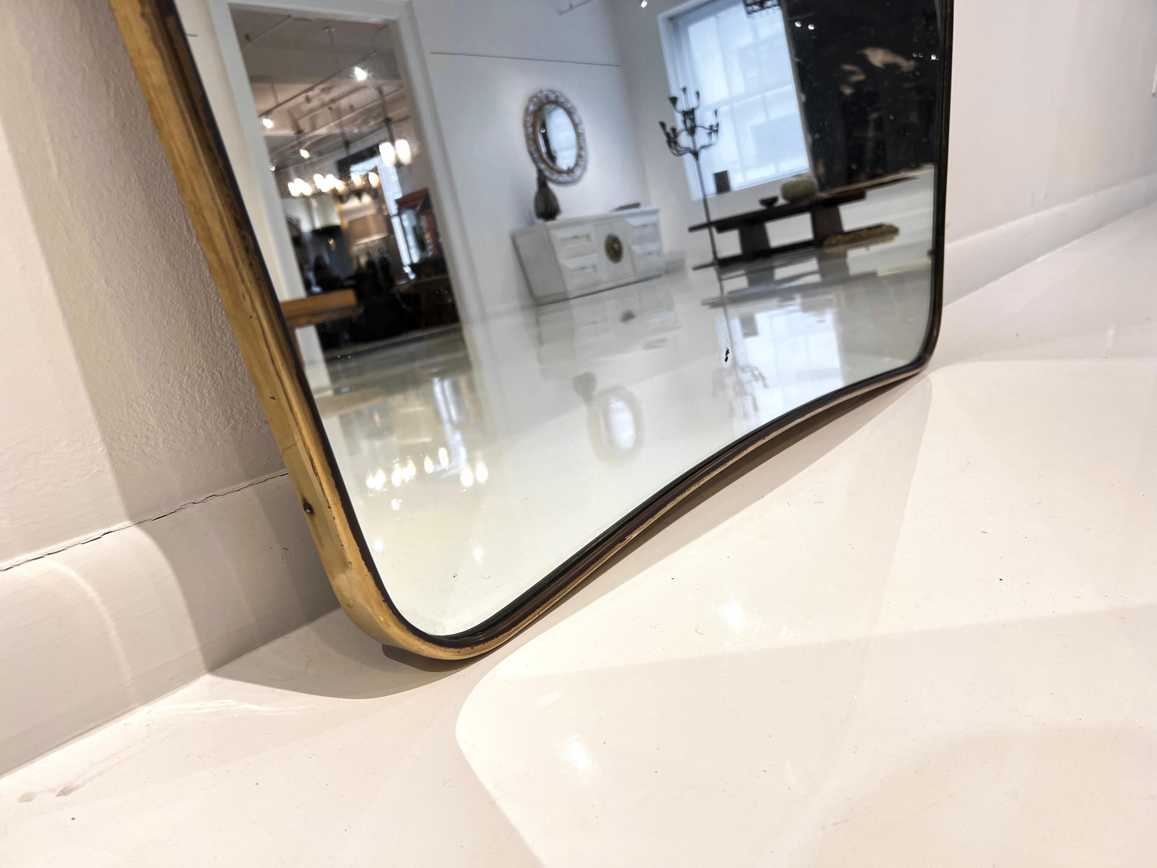 1950's Italian Brass Frame Mirror 4