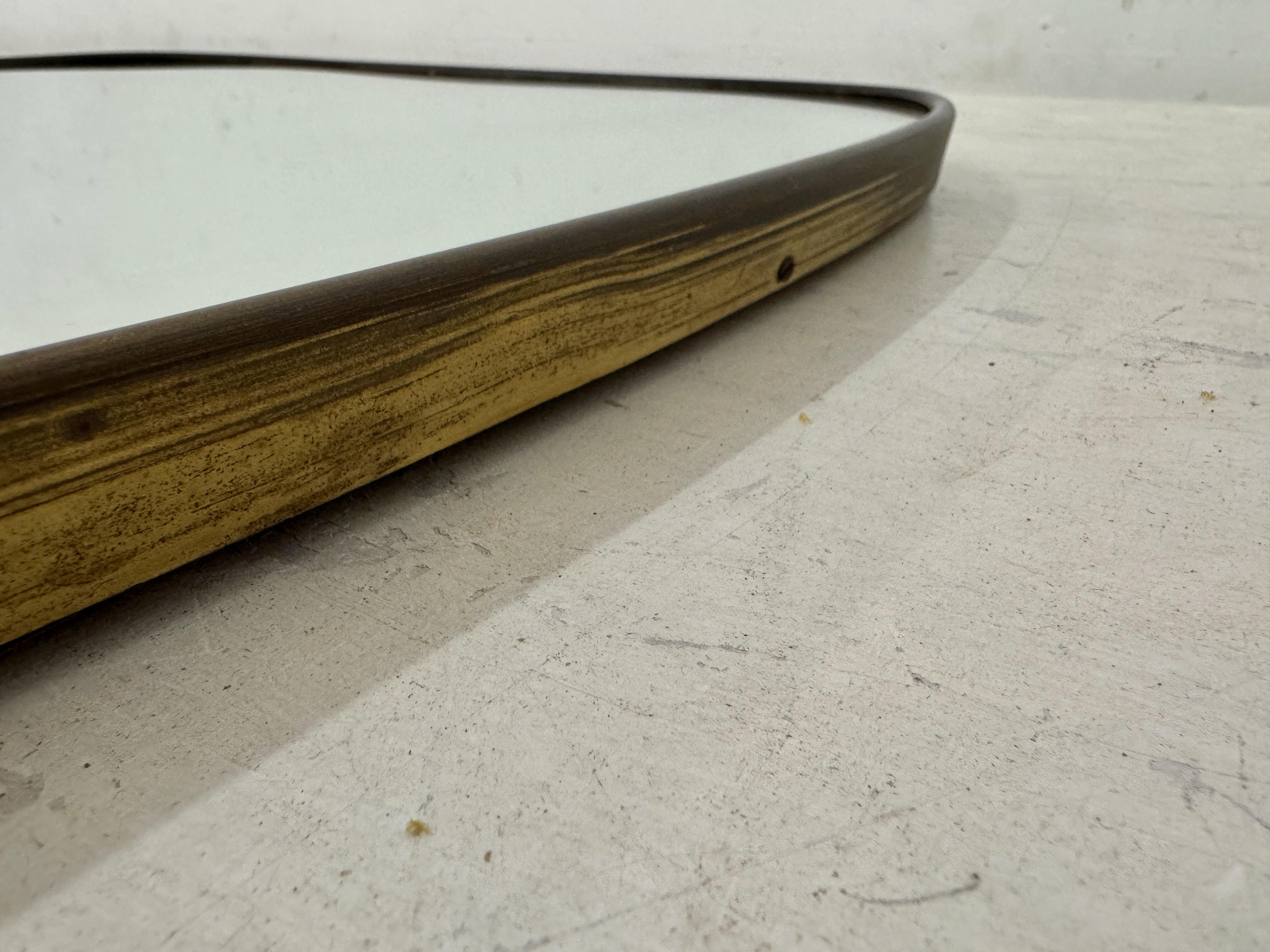 20th Century 1950s Italian Brass Framed Mirror