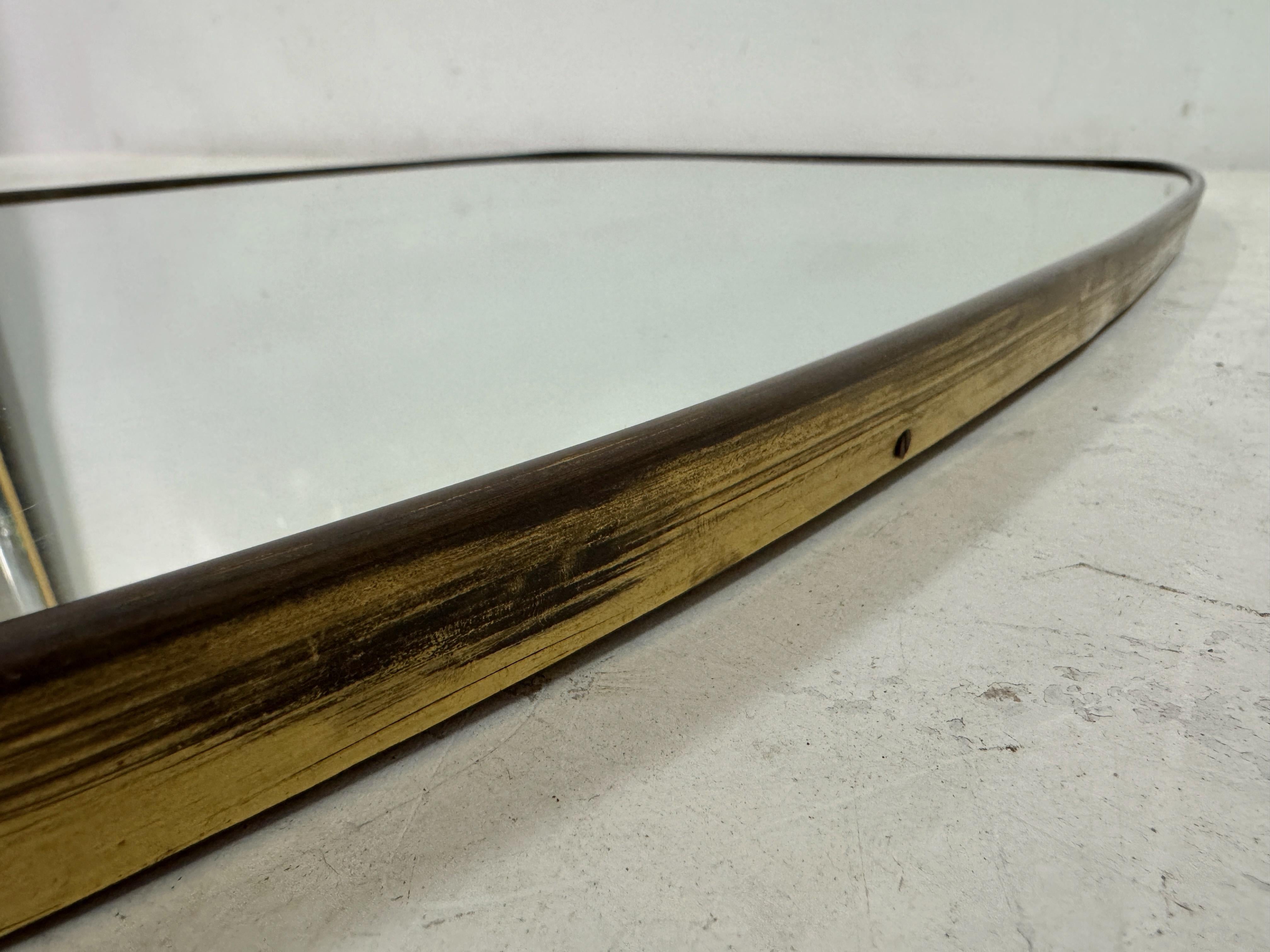 1950s Italian Brass Framed Mirror 1