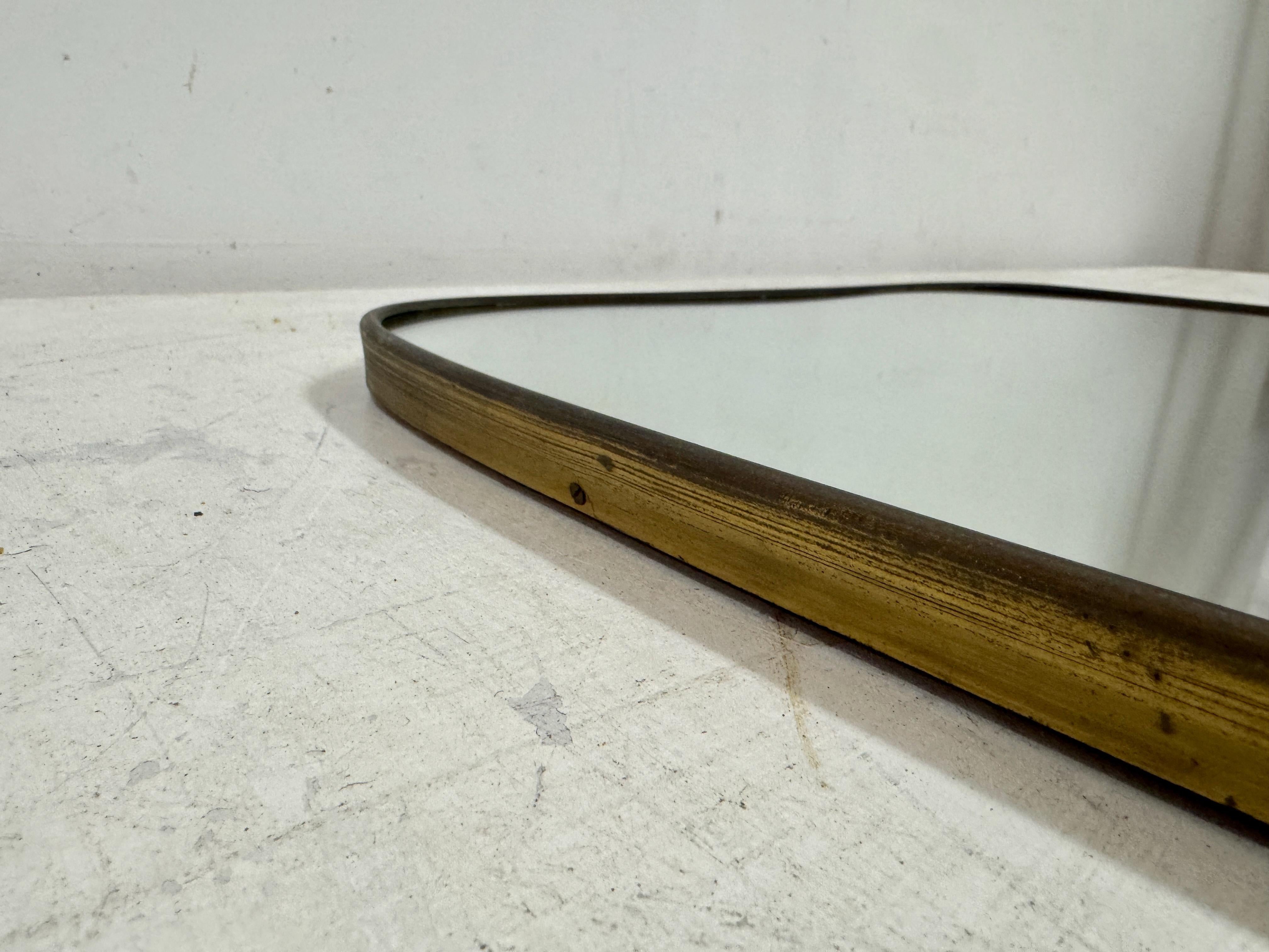 1950s Italian Brass Framed Mirror 3