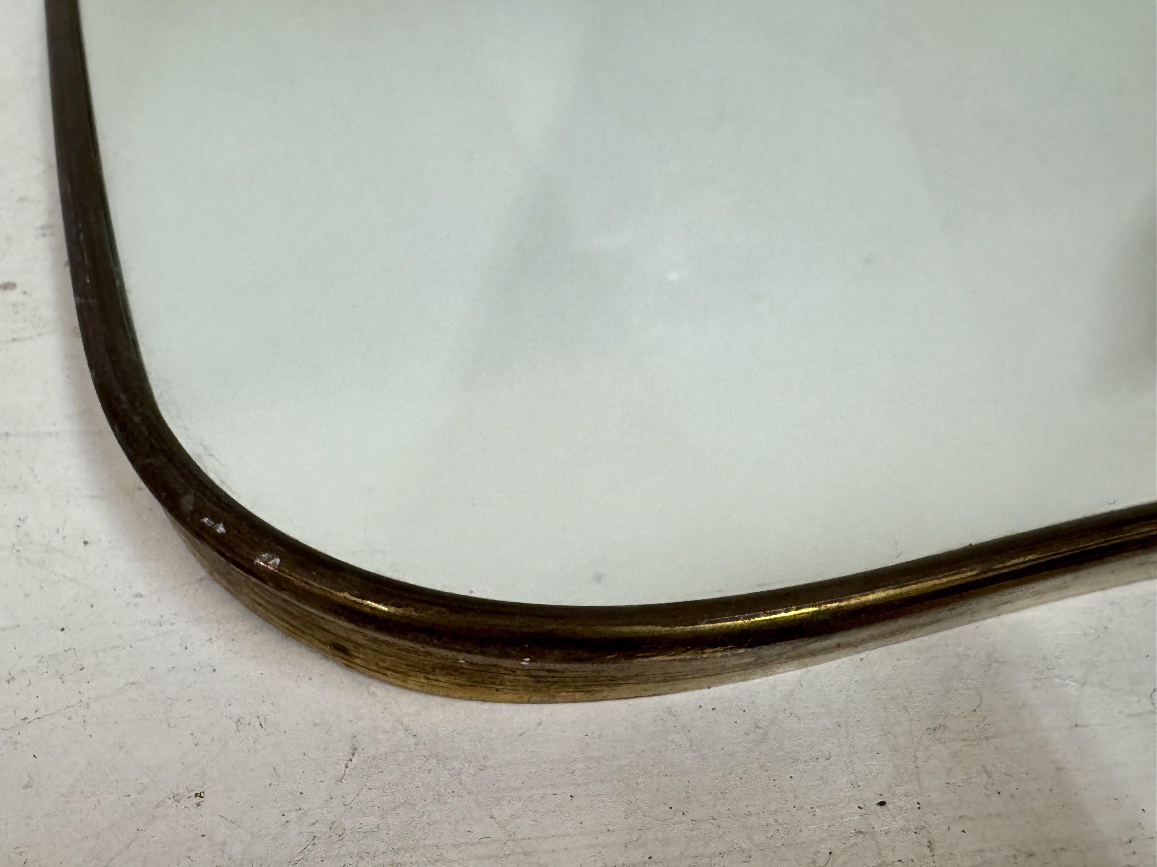 1950s Italian Brass Framed Mirror 4
