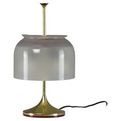 1950's Italian Brass Glass Table Lamp