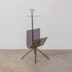 1950er Jahre Italienischer Magazin-Cocktailtisch aus Messing