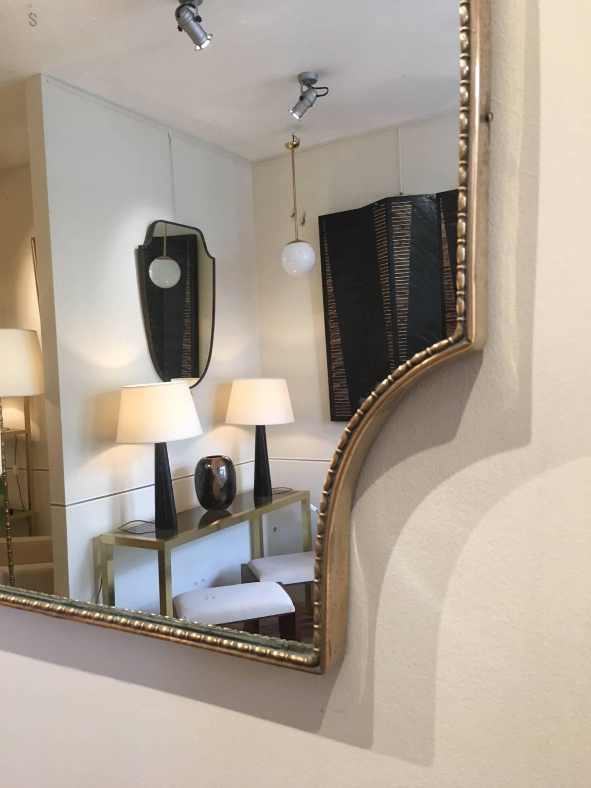 20th Century 1950s Italian Brass Mirror