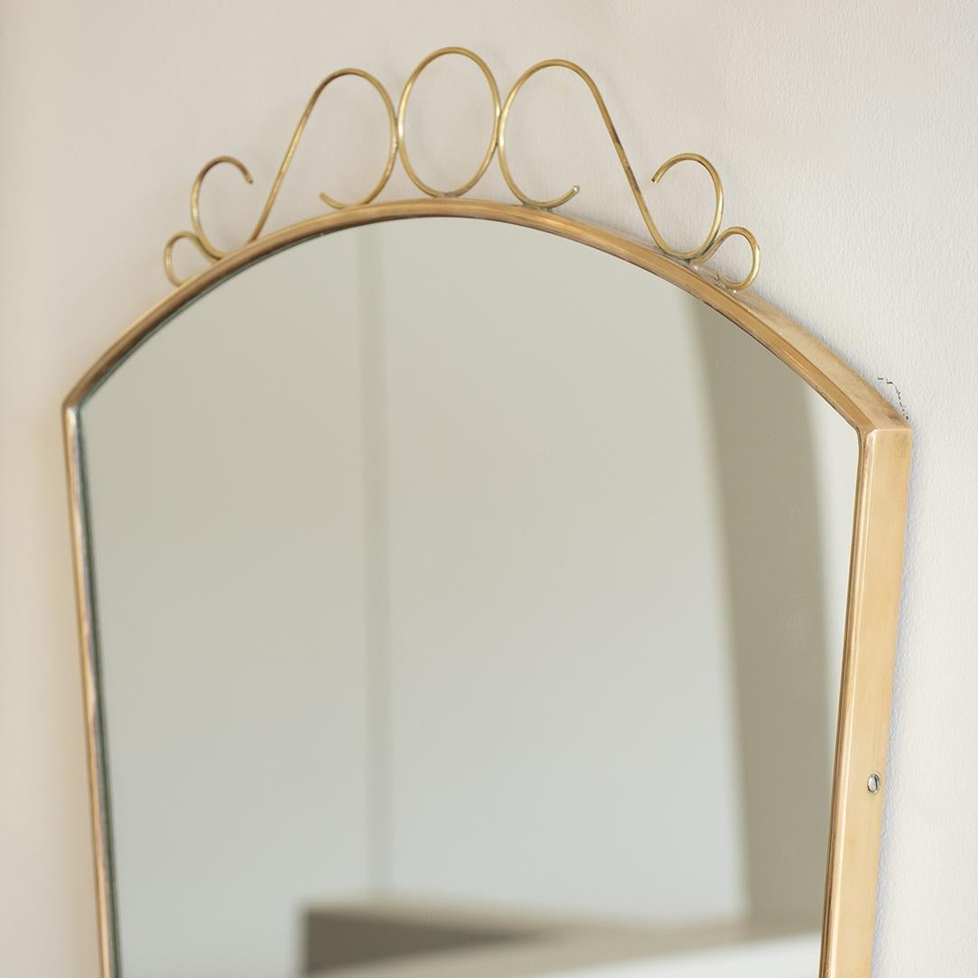 1950s Italian Brass Mirror 1