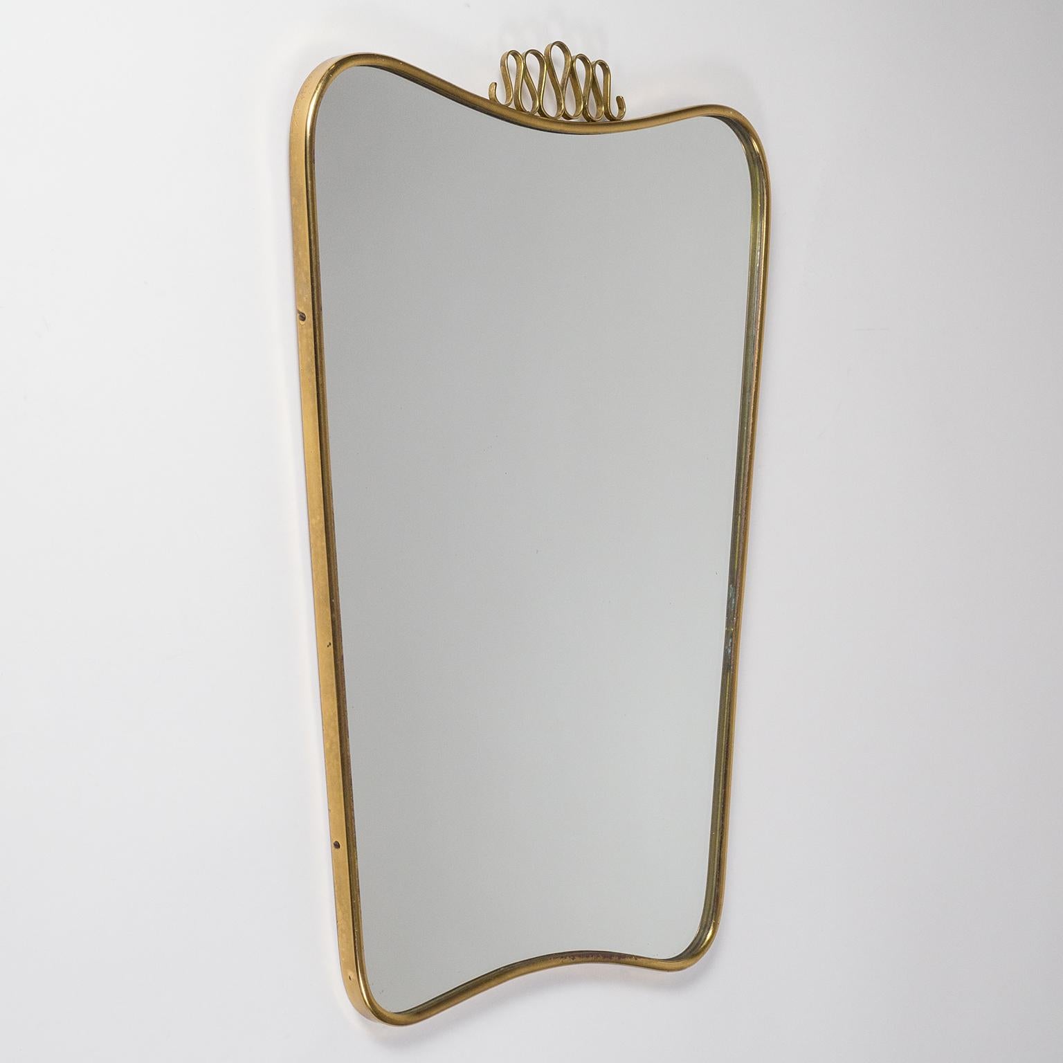1950s Italian Brass Mirror 3