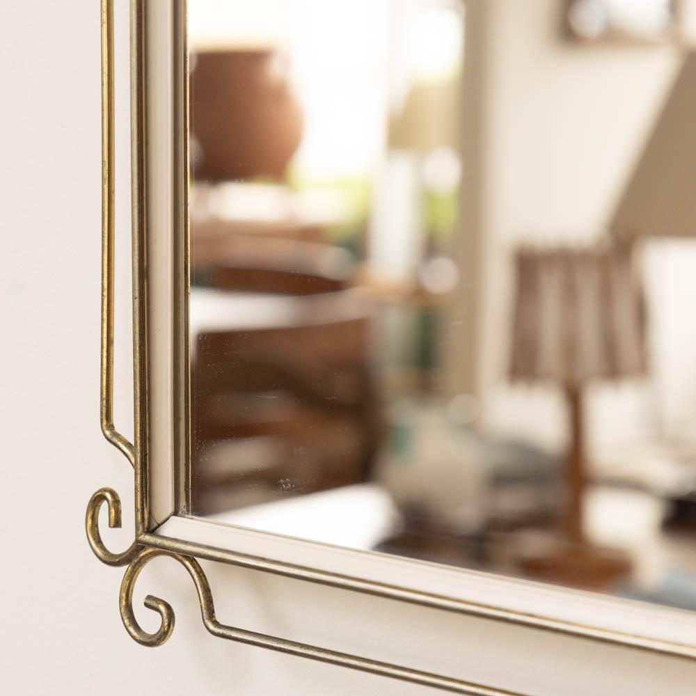 Miroir en laiton italien des années 1950 en vente 3