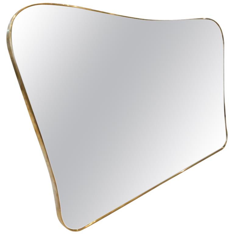 1950s Italian Brass Mirror
