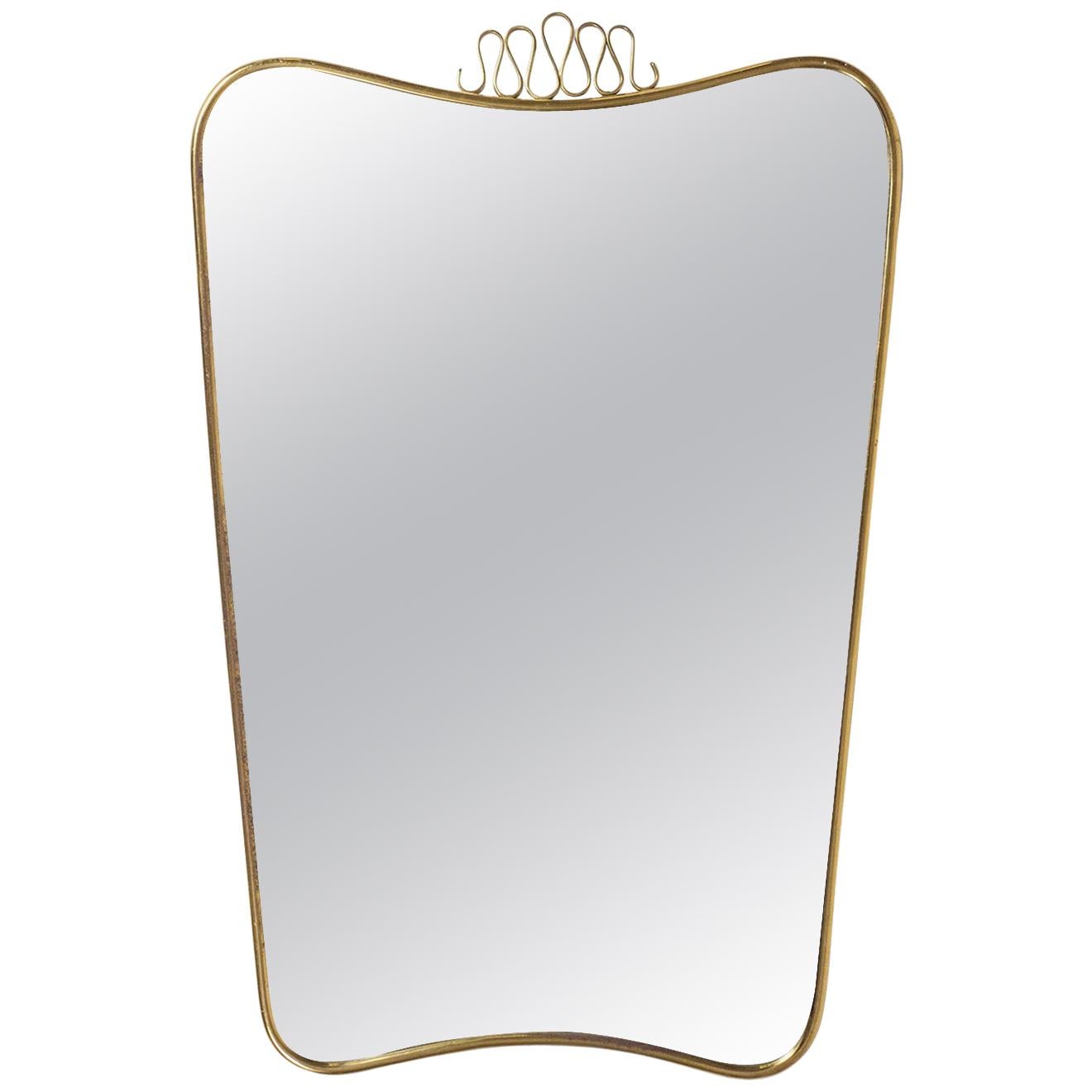 1950s Italian Brass Mirror