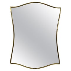 Espejo italiano de latón de los años 50