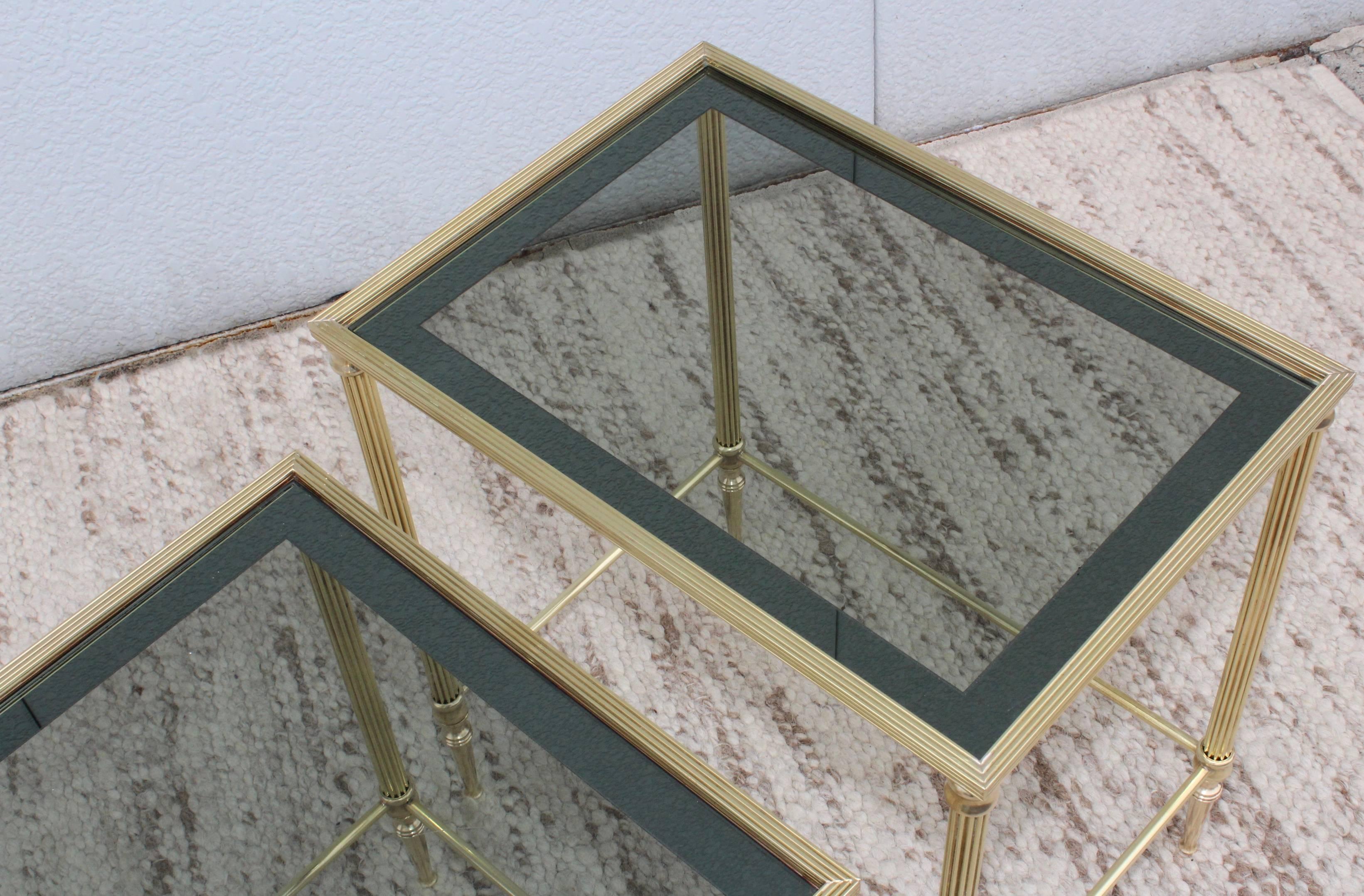 1950s Italian Brass Nesting Tables 5