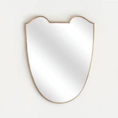 1950s Italian Brass Shield Mirror