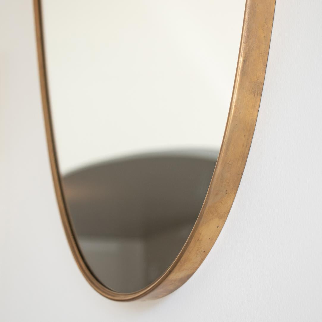 1950s Italian Brass Shield Mirror 4