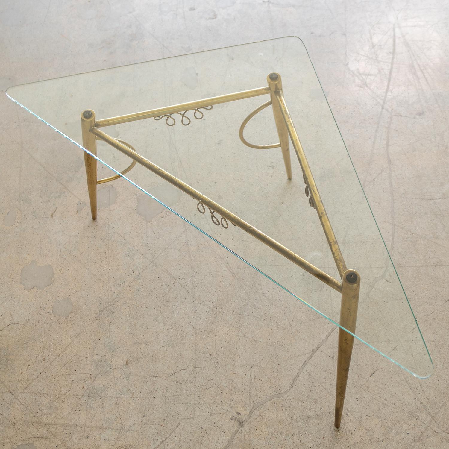 1950's Italian Brass Table For Sale at 1stDibs
