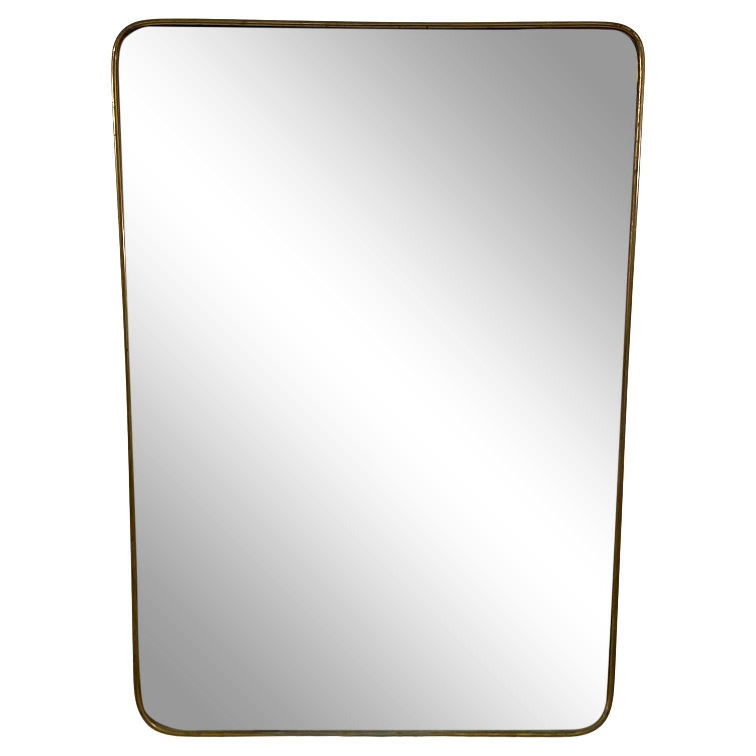 Midcentury 1950s Italian Circular Mesh Mirror at 1stDibs