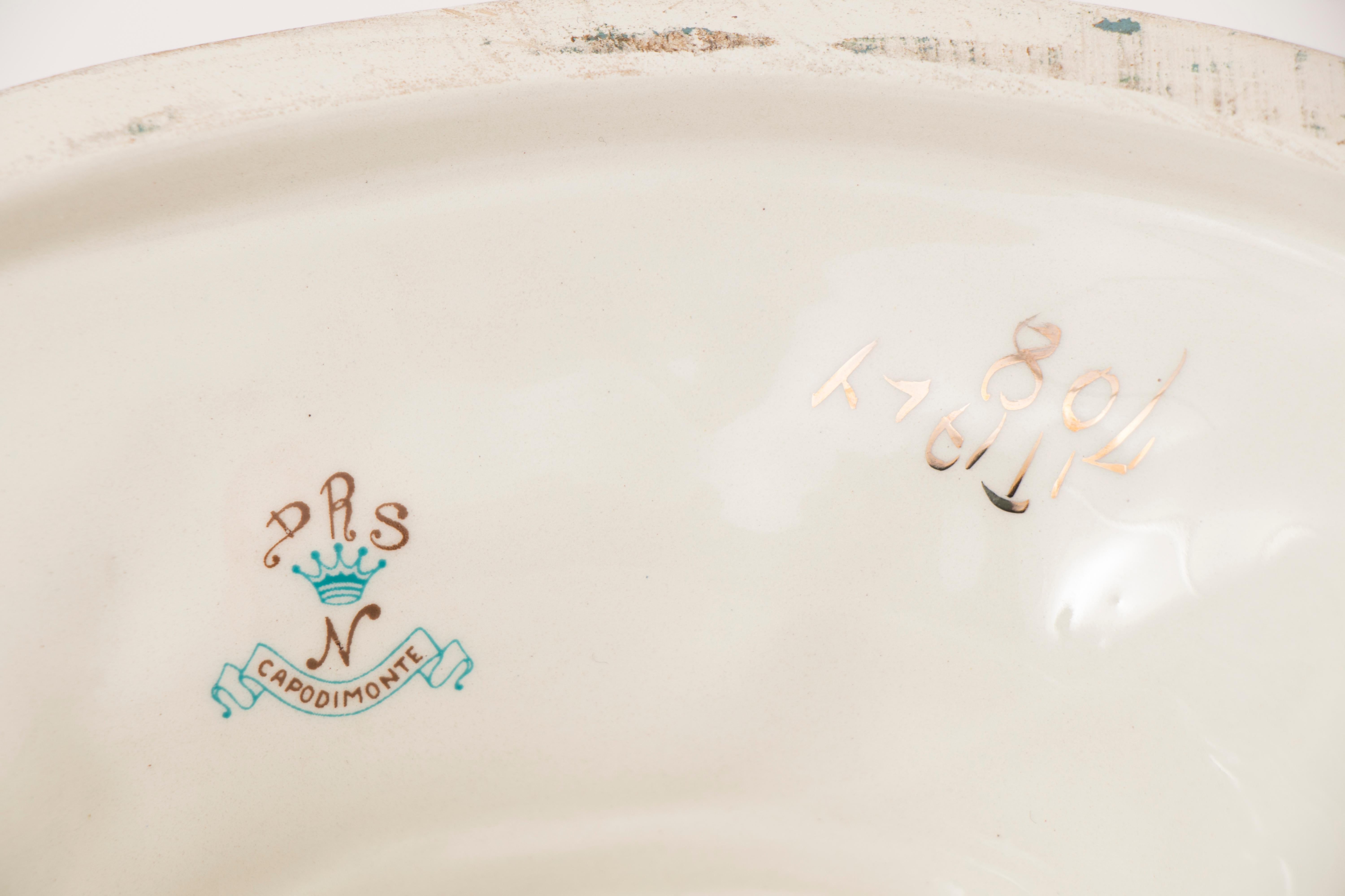 20th Century 1950s Italian Capodimonte Cherubs Porcelain Serving Tureen