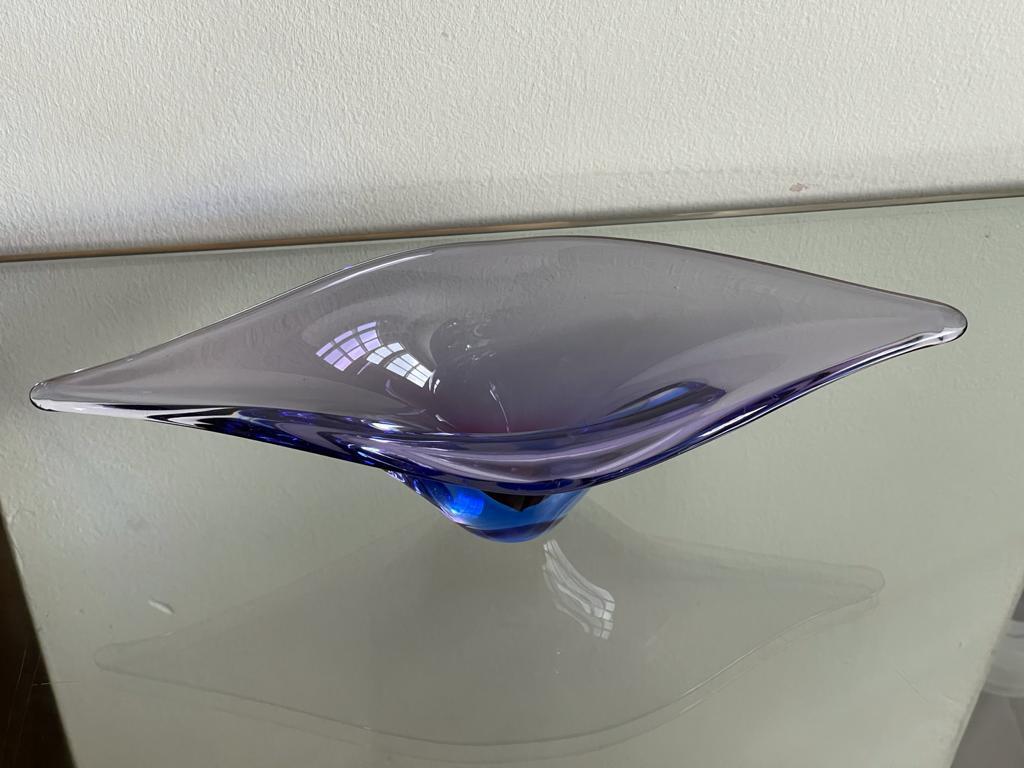 1950's Italian Centerpiece Murano Bowl Attributed to Flavio Poli In Good Condition In Paris, FR