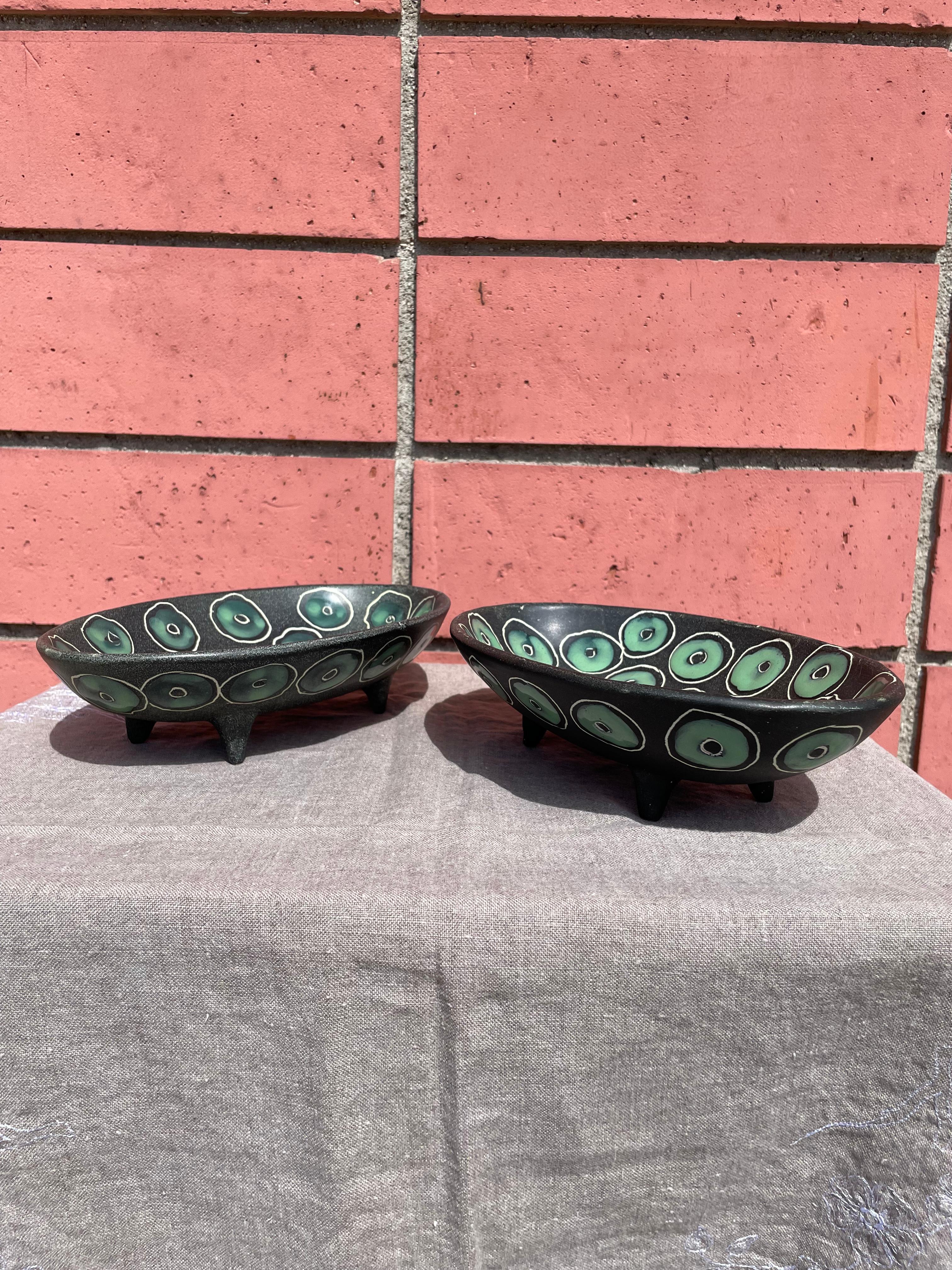 Mid-Century Modern 1950s Italian Ceramic Bowls  For Sale