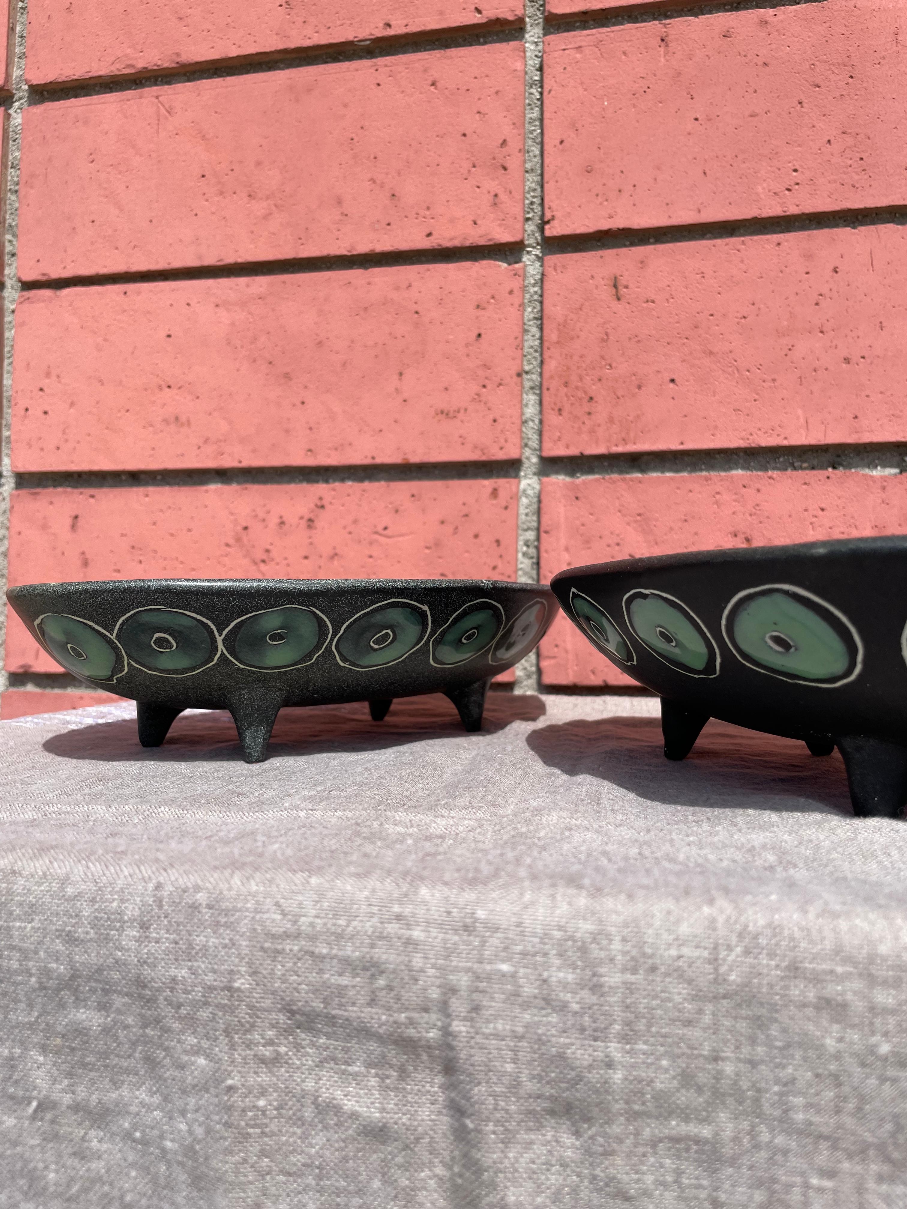 1950s Italian Ceramic Bowls  In Excellent Condition For Sale In Los Angeles, CA