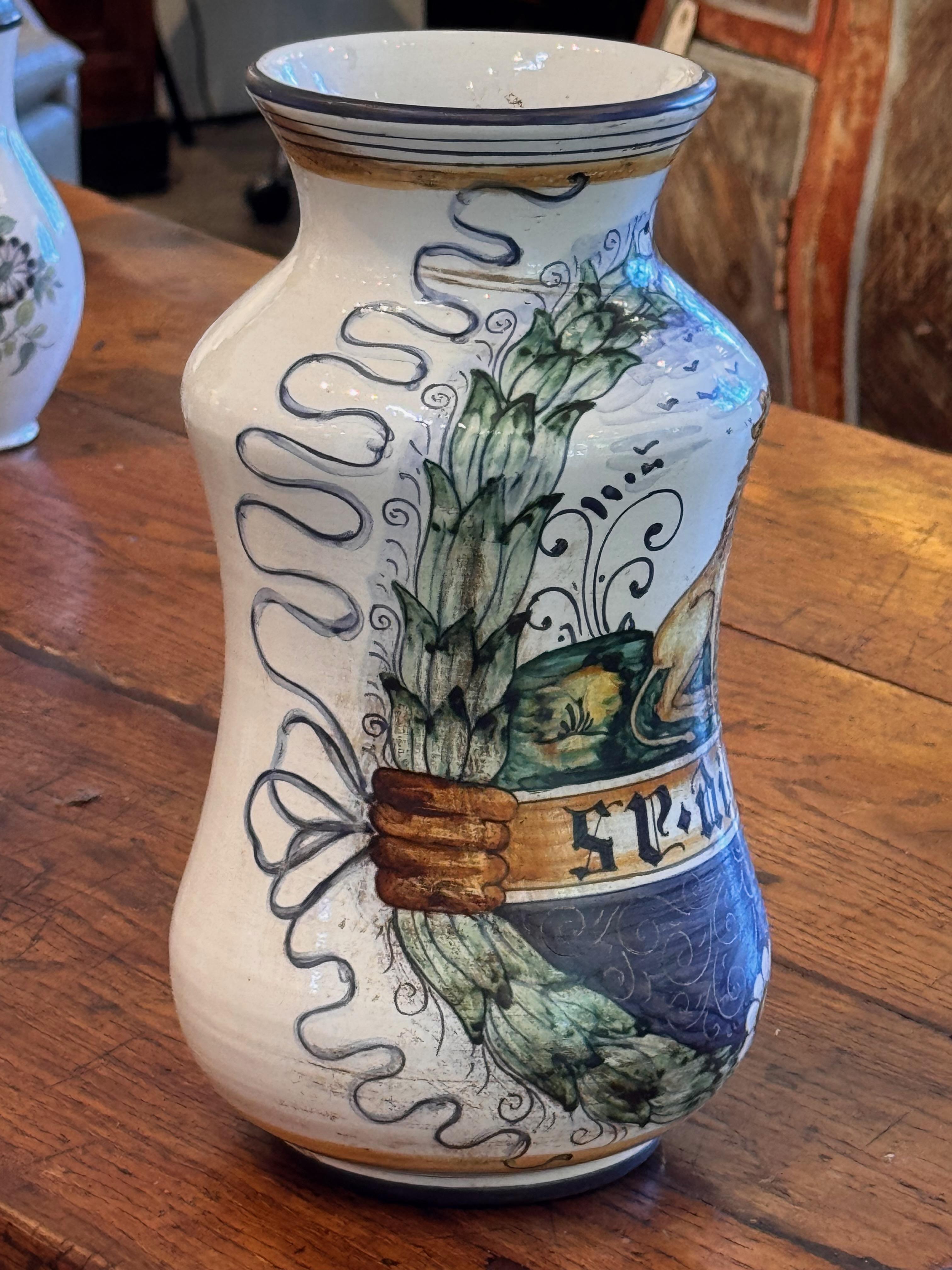 Tarro de cerámica italiana de los años 50 en Bueno estado para la venta en Charlottesville, VA