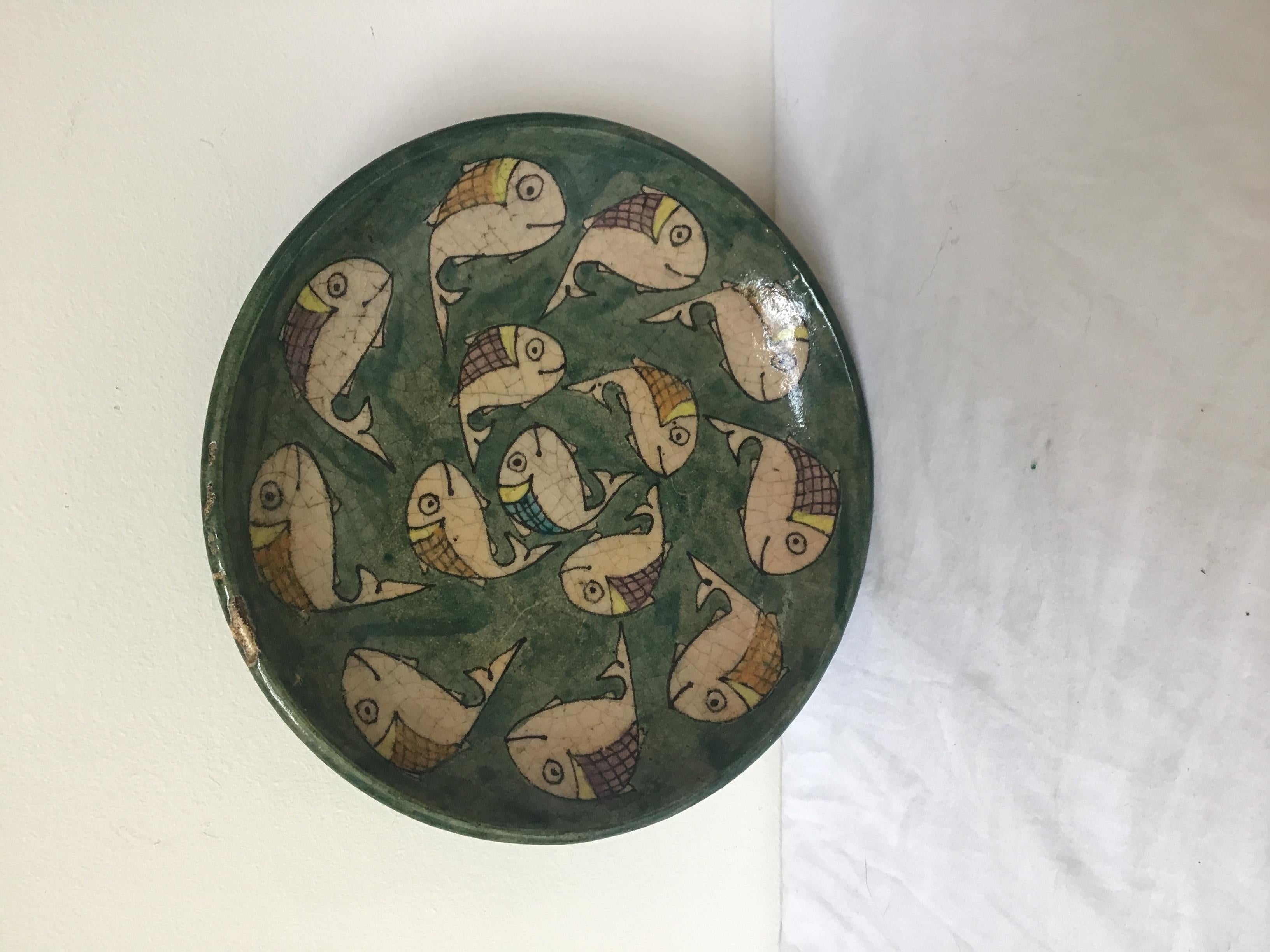 1950s Italian Ceramic Fish Plate 1