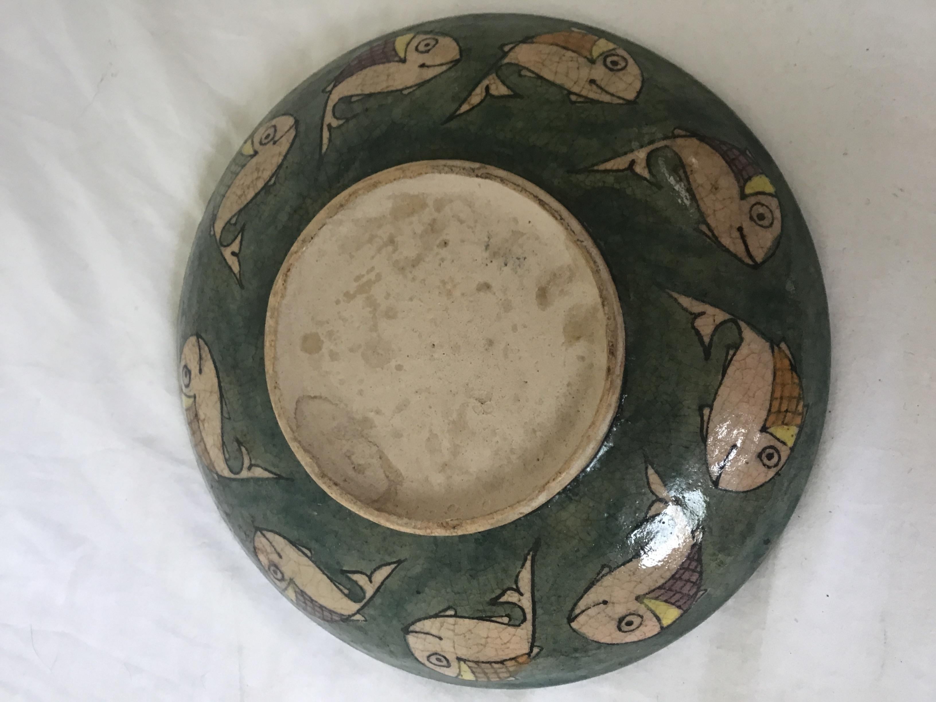 1950s Italian Ceramic Fish Plate 4